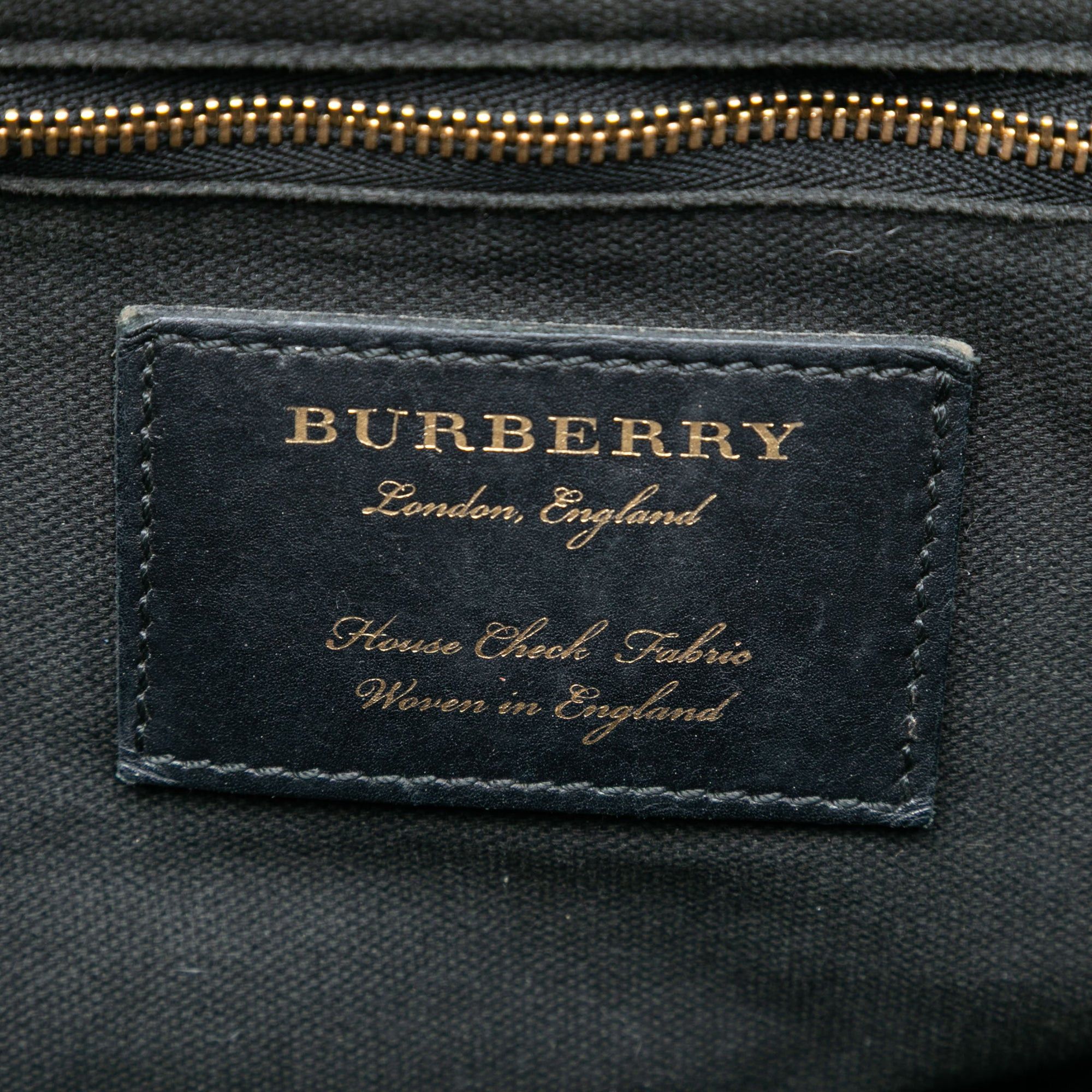 Burberry Small Leather and House Check Canvas Canterbury Tote Size ONE SIZE - 5 Thumbnail