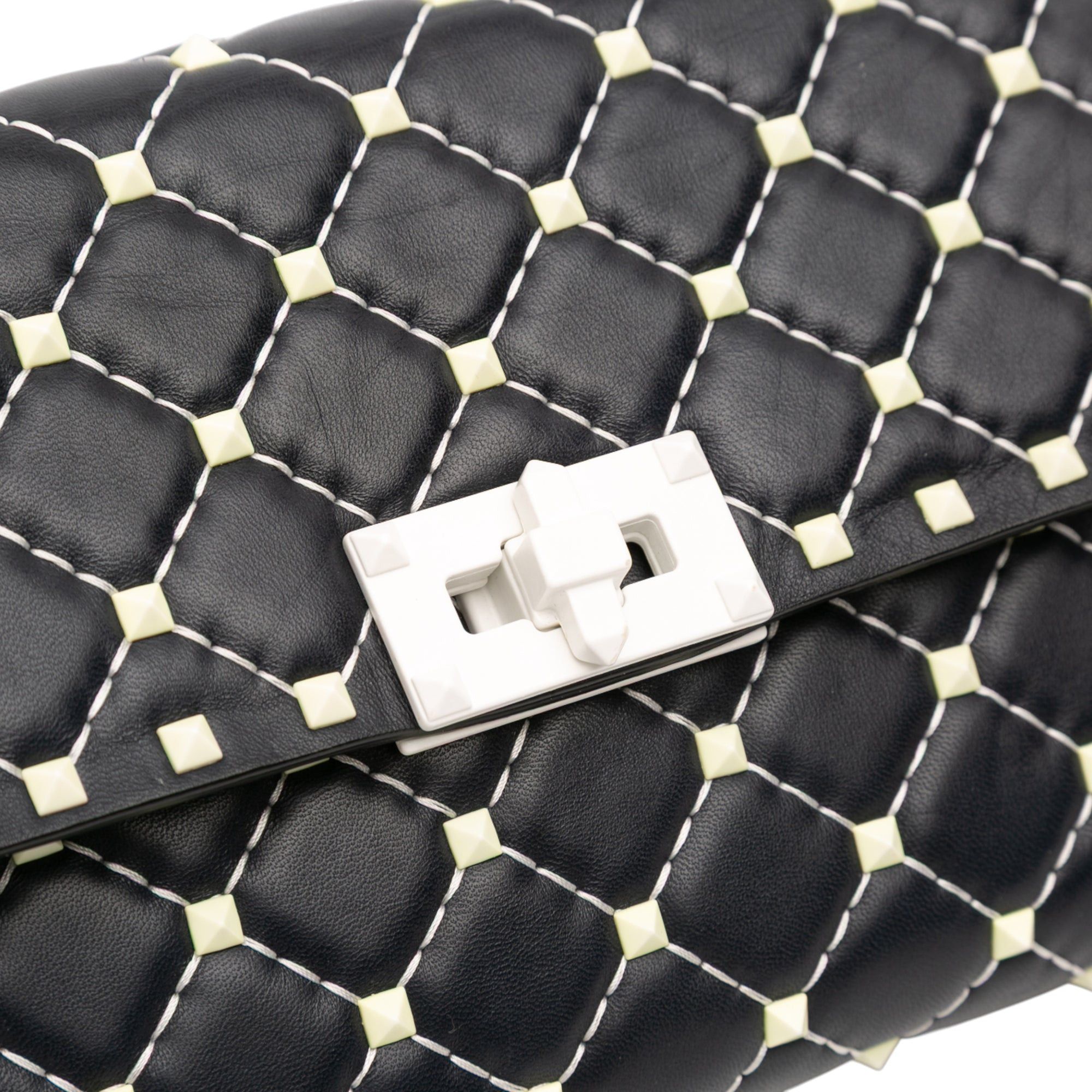 Valentino Quilted Lambskin Free Rockstud Spike Wallet On Chain Size ONE SIZE - 8 Thumbnail