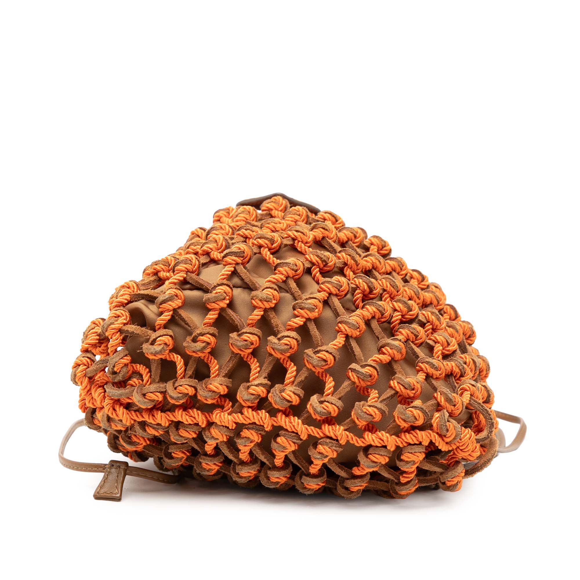 Prada Small Suede Macrame Noue Shoulder Bag Size ONE SIZE - 3 Thumbnail