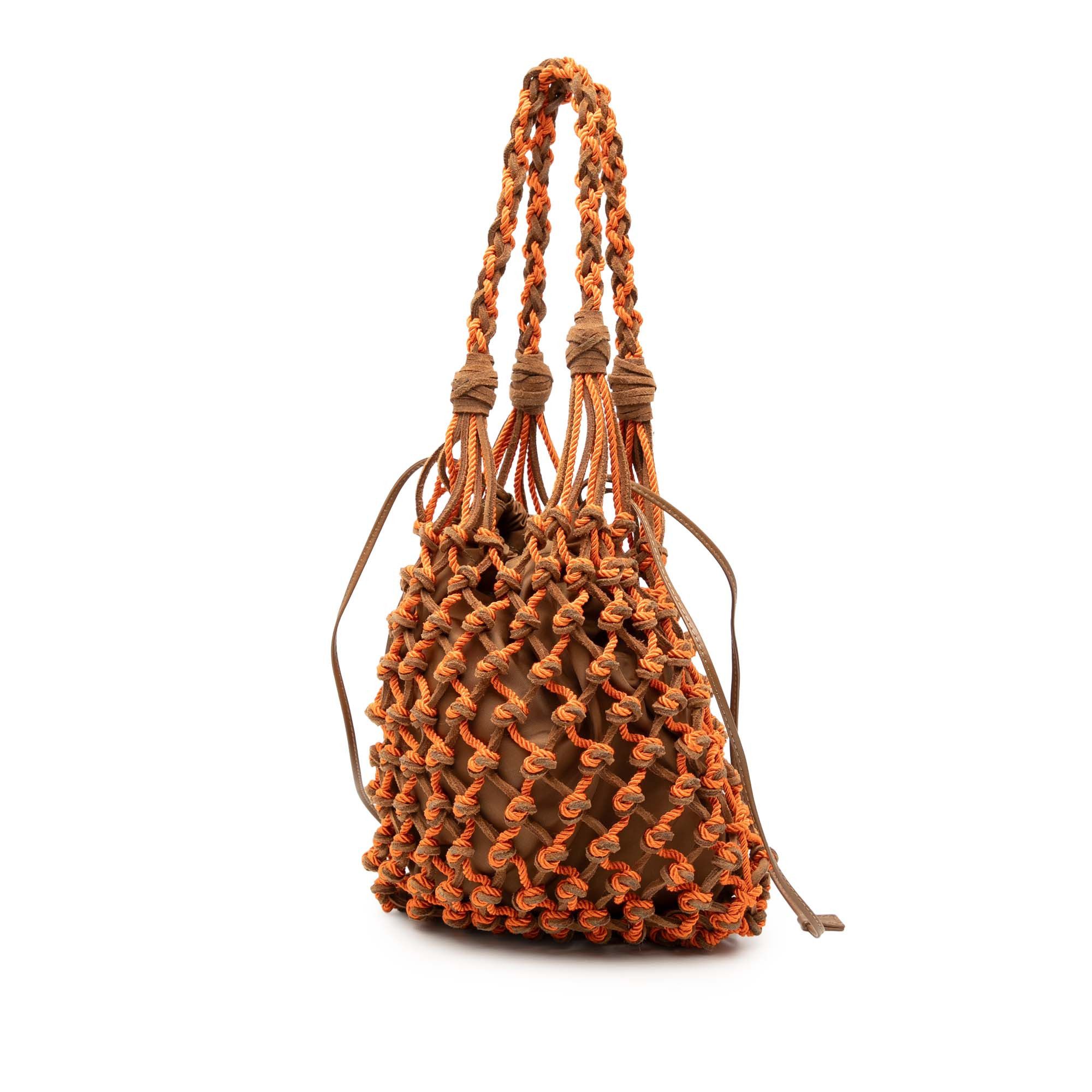 Prada Small Suede Macrame Noue Shoulder Bag Size ONE SIZE - 2 Thumbnail