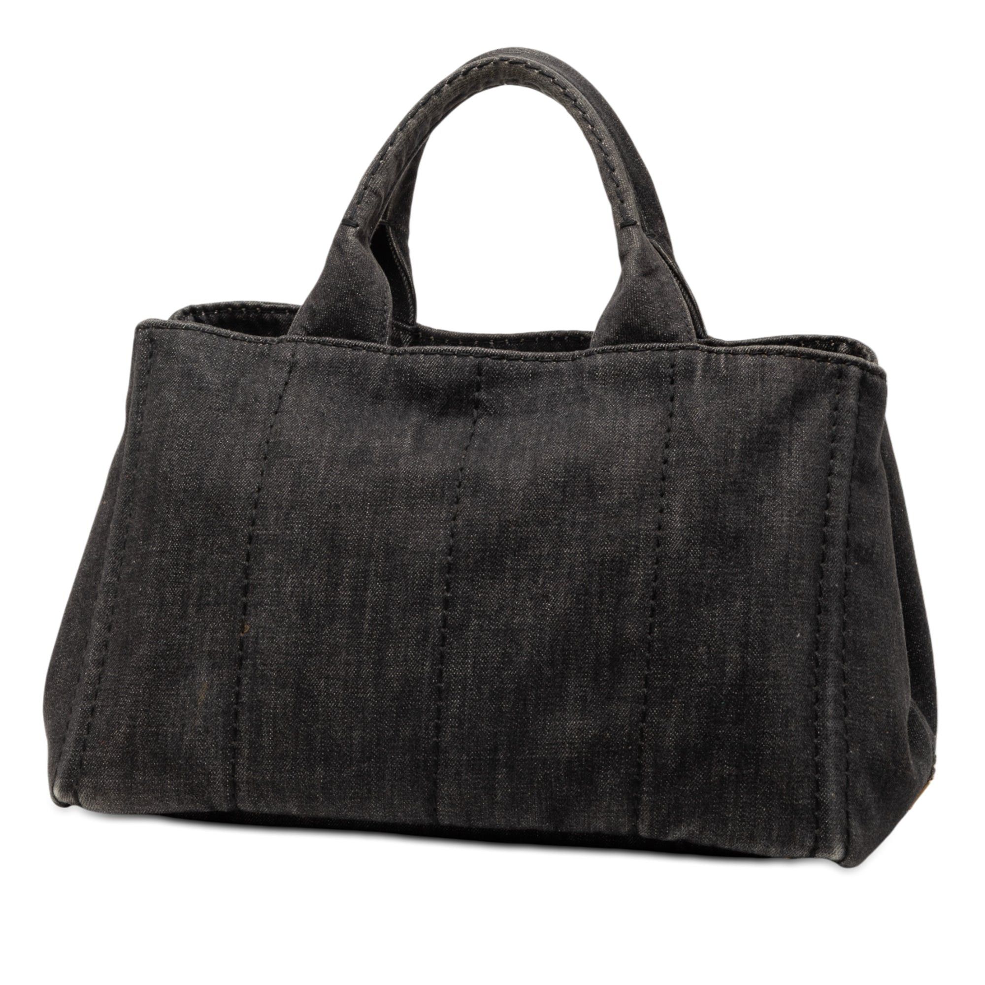 Prada Small Denim Canapa Logo Satchel Size ONE SIZE - 2 Thumbnail