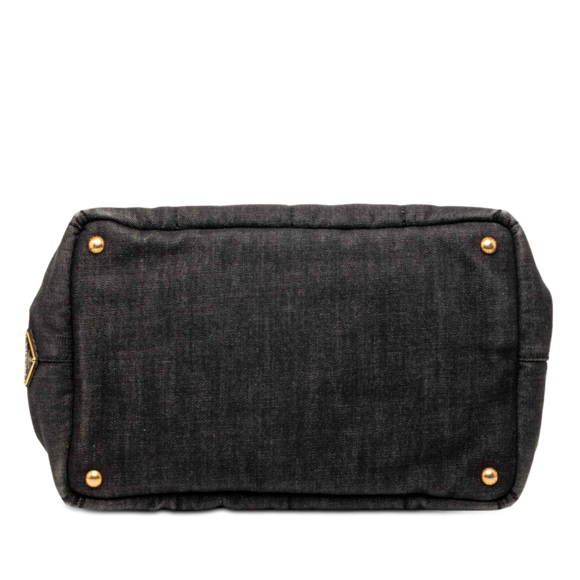 Prada Small Denim Canapa Logo Satchel Size ONE SIZE - 3 Thumbnail