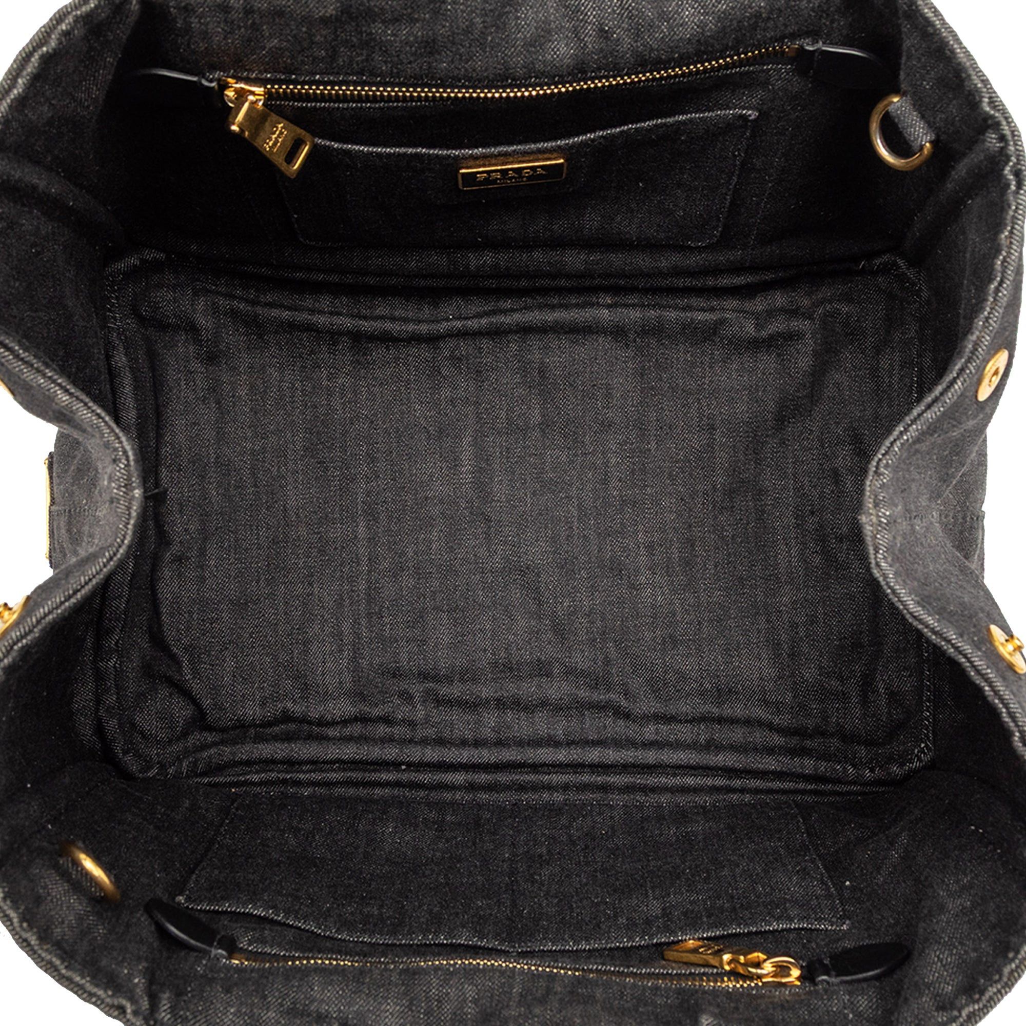 Prada Small Denim Canapa Logo Satchel Size ONE SIZE - 4 Thumbnail