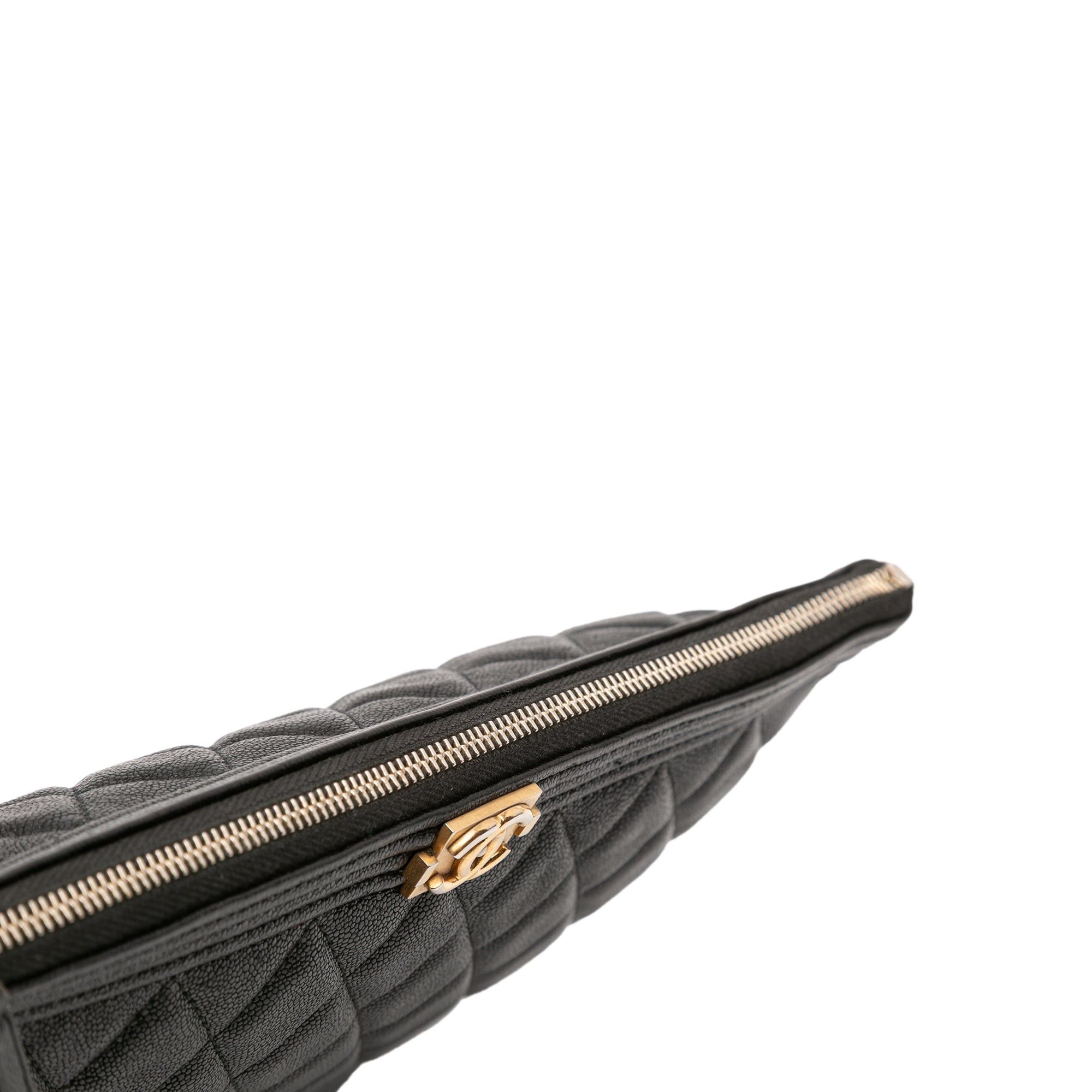 Chanel Medium Quilted Caviar Boy O Case Clutch Size ONE SIZE - 8 Thumbnail