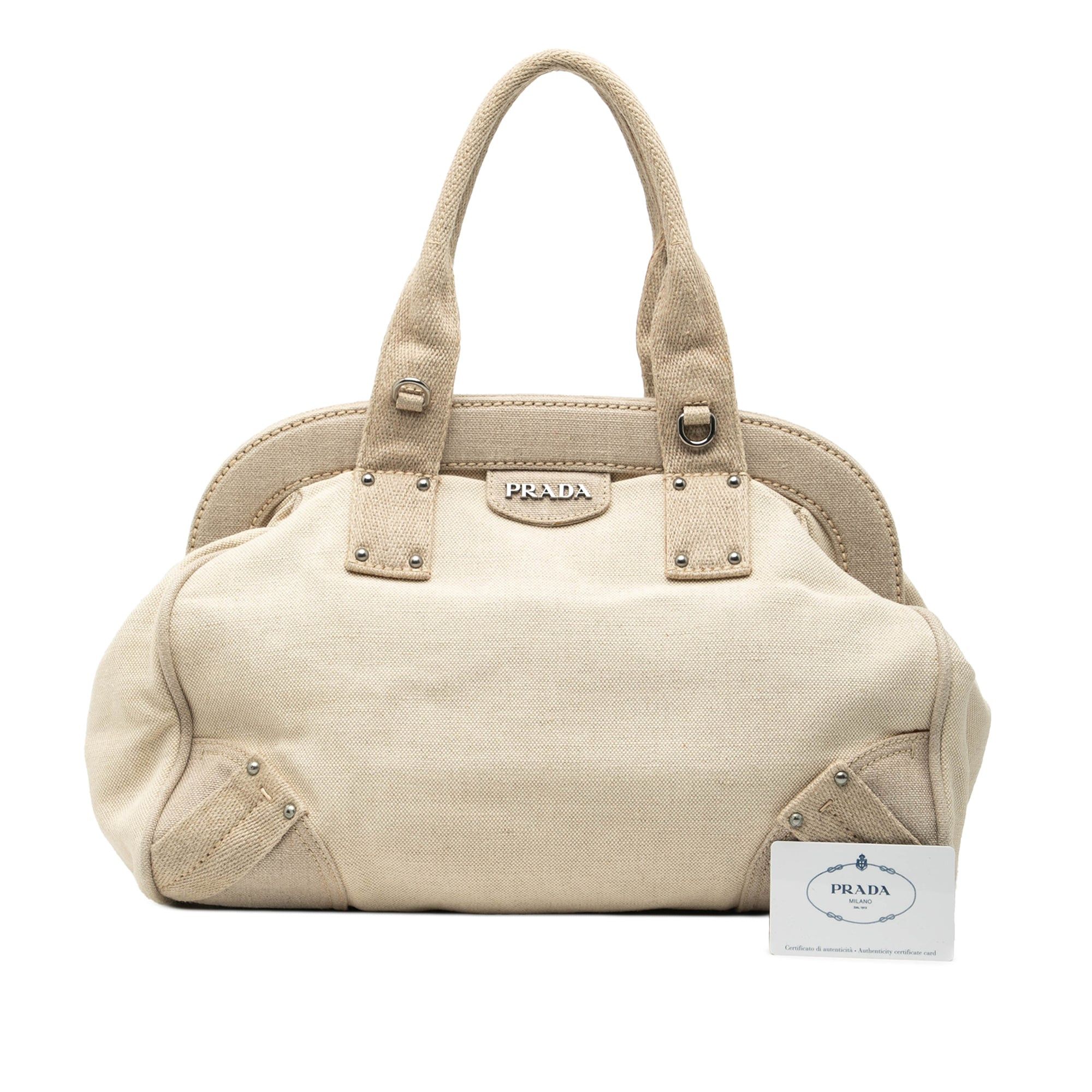Prada Canvas Canapa Mistolino Frame Satchel Size ONE SIZE - 7 Thumbnail