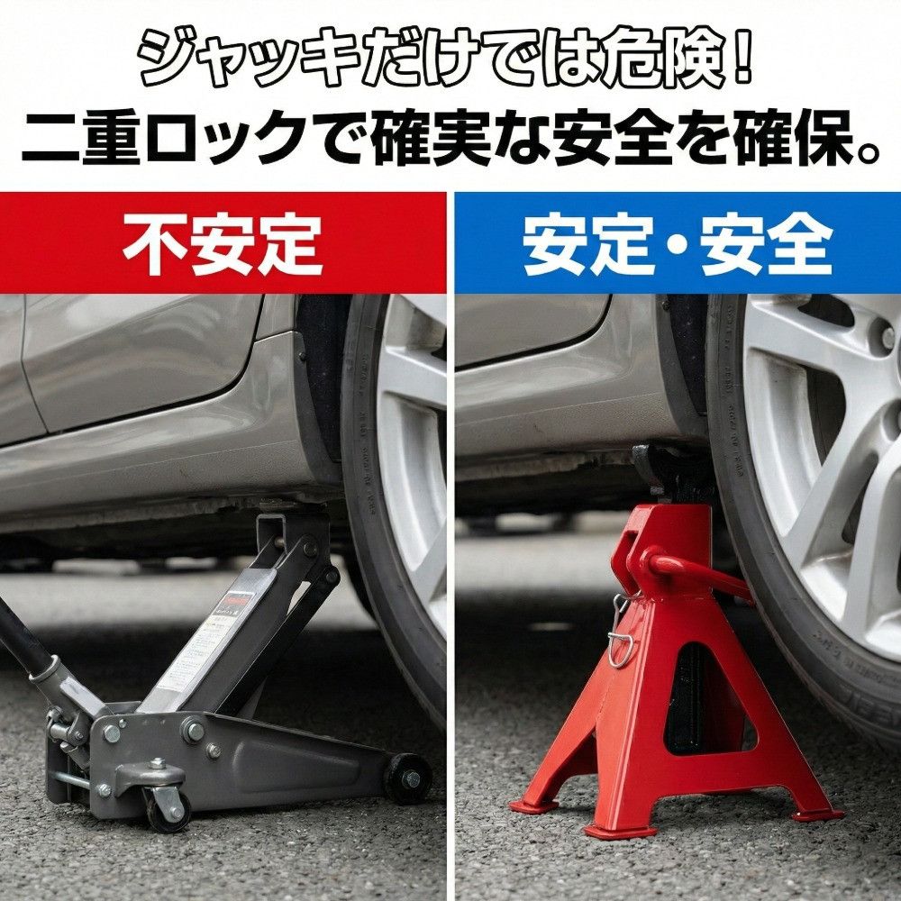 Other Other 3 Ton Adjustable Jack Stand Set of 4 for Automotive Maintenance 285-425mm Metal Other DUTY FREE for USA Size ONE SIZE - 3 Thumbnail