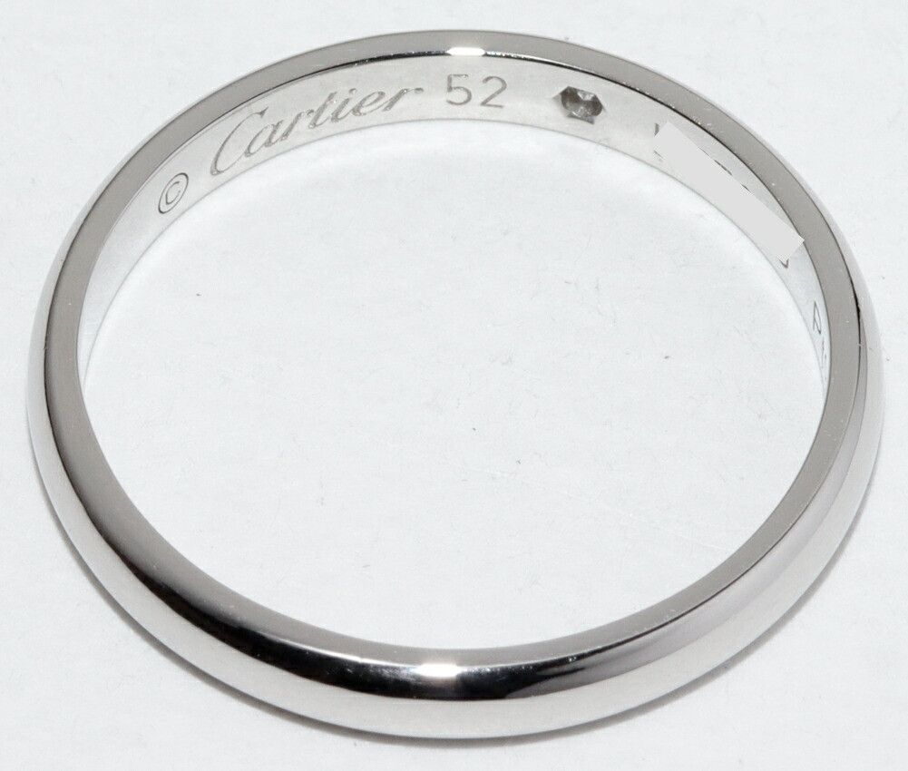 Cartier Cartier Cartier 1895 Wedding Ring Pt950 Diamond Ring Size 52 Precious Metal Ring B40577 DUTY FREE for USA Size ONE SIZE - 4 Thumbnail
