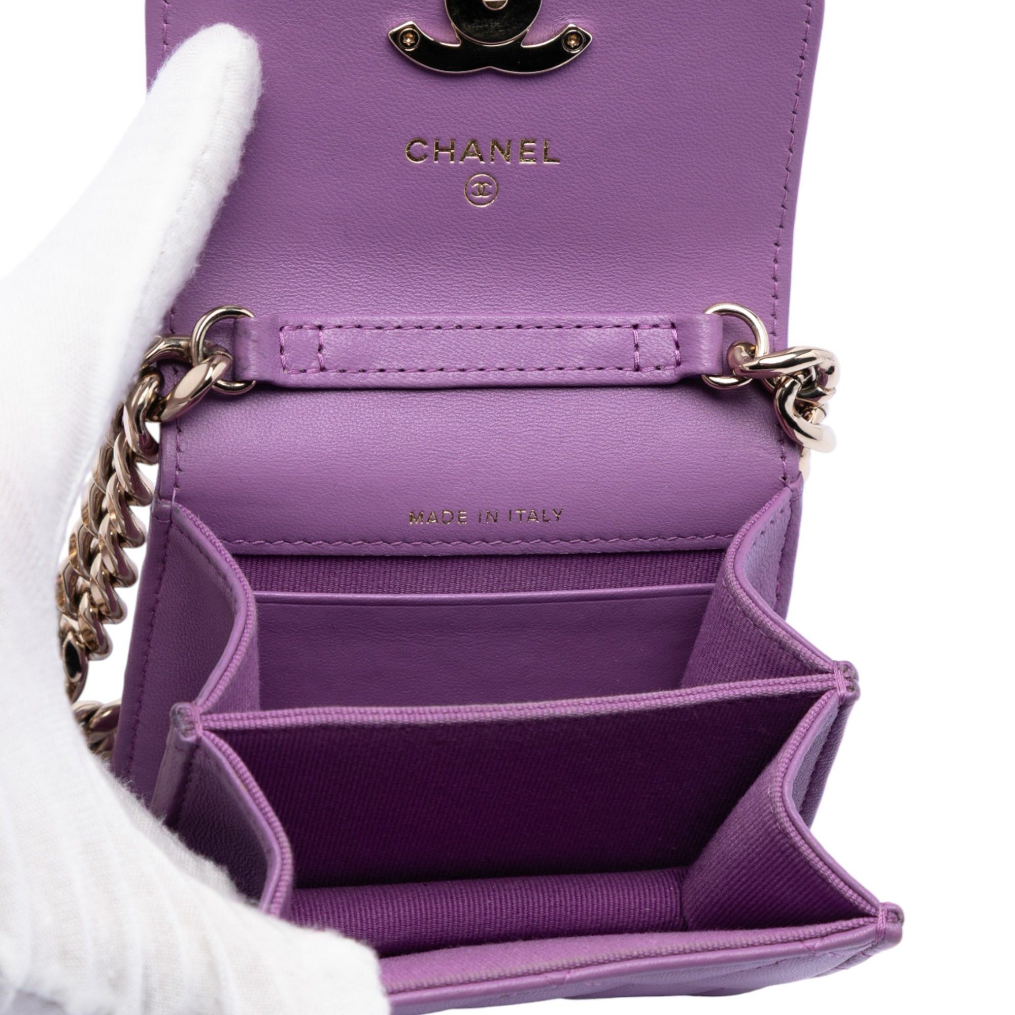 Chanel CC Quilted Lambskin Coco Card Holder on Chain Size ONE SIZE - 4 Thumbnail
