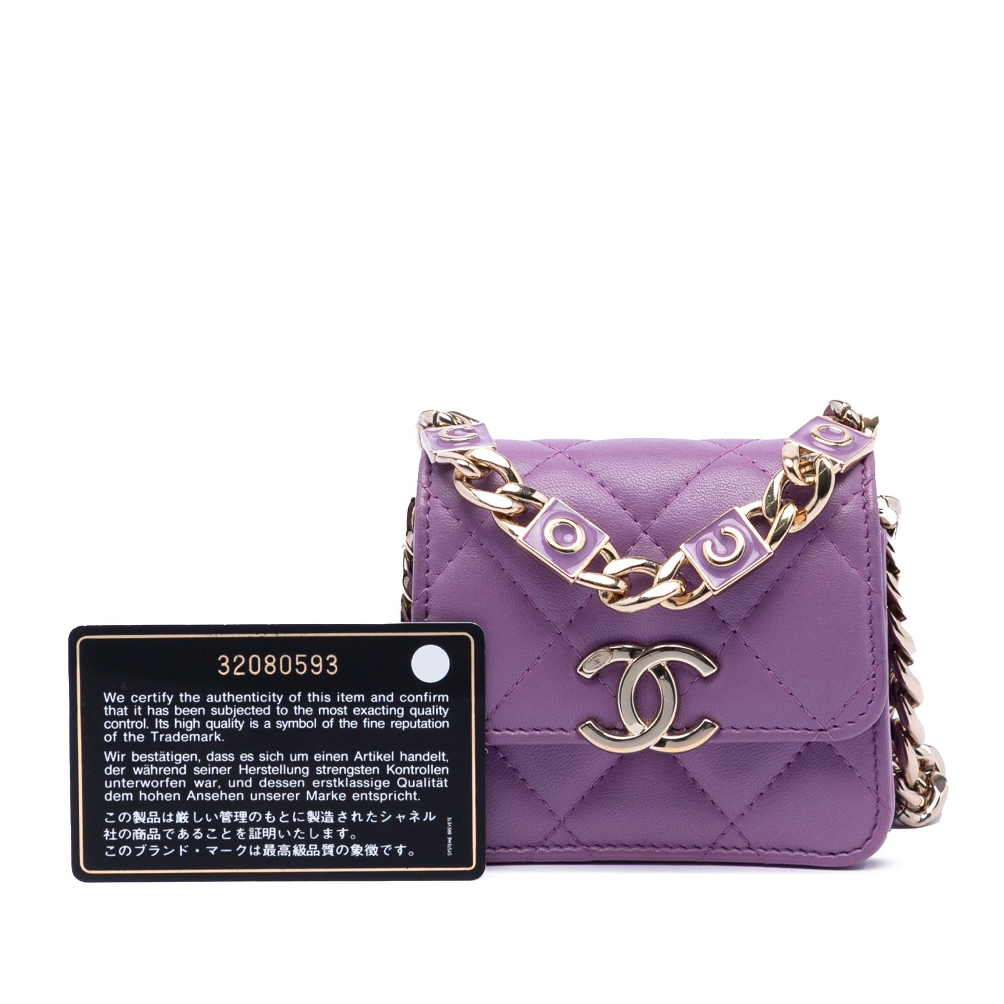 Chanel CC Quilted Lambskin Coco Card Holder on Chain Size ONE SIZE - 8 Thumbnail