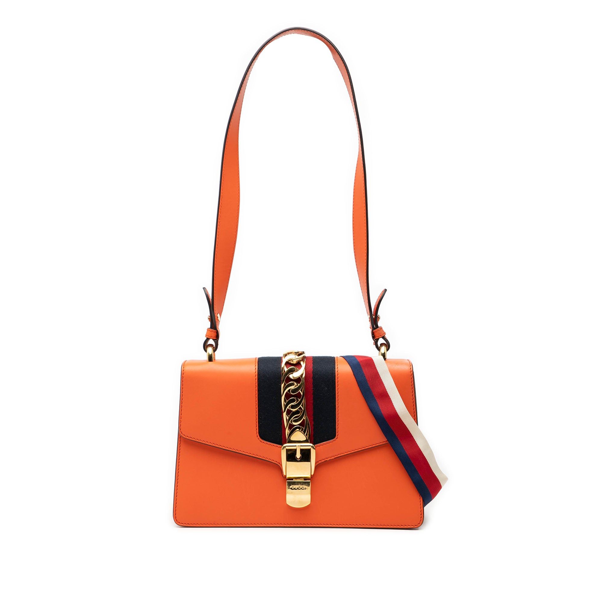 Gucci Small Leather Sylvie Web Satchel Size ONE SIZE - 8 Thumbnail
