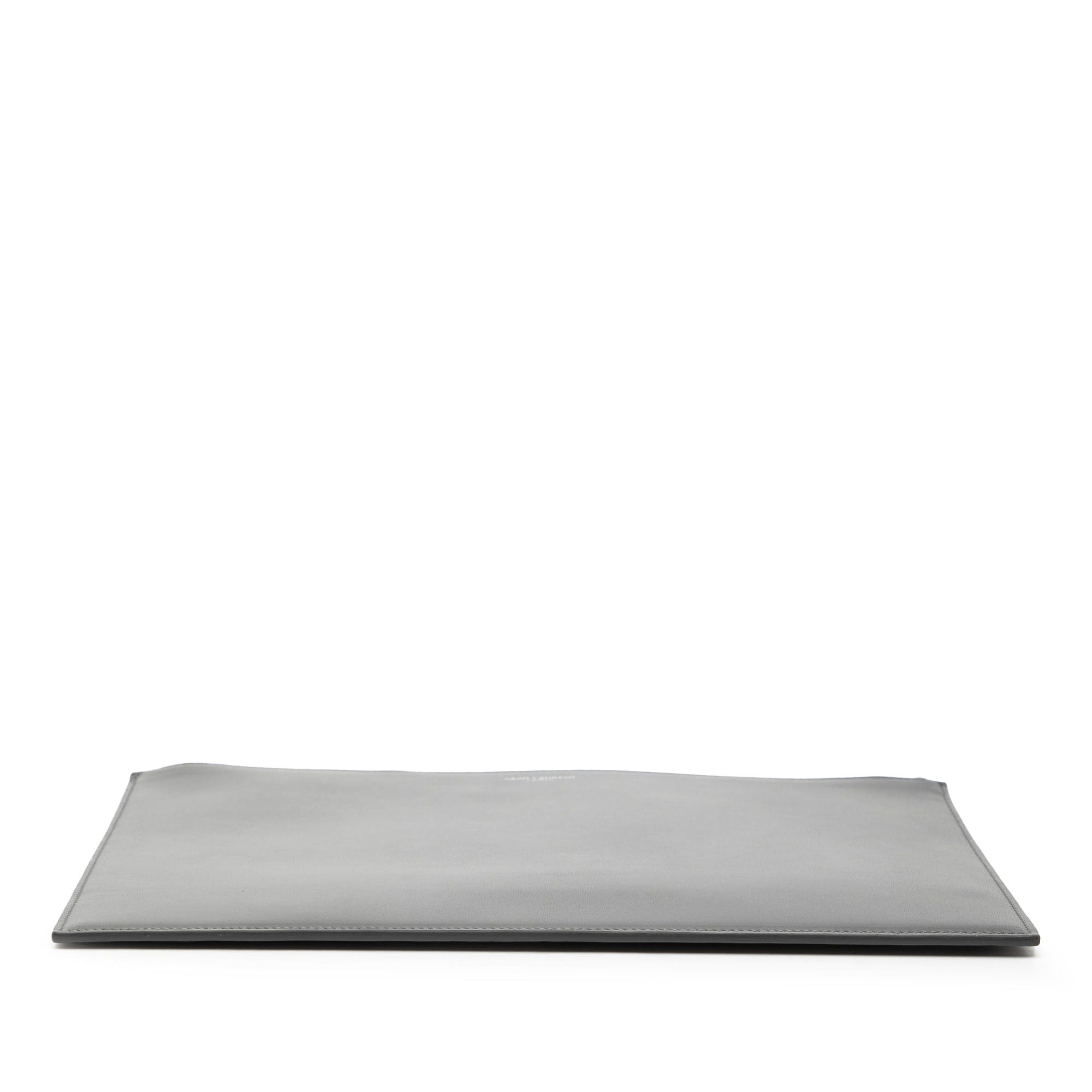 Saint Laurent Paris Leather Zip Clutch Size ONE SIZE - 3 Thumbnail