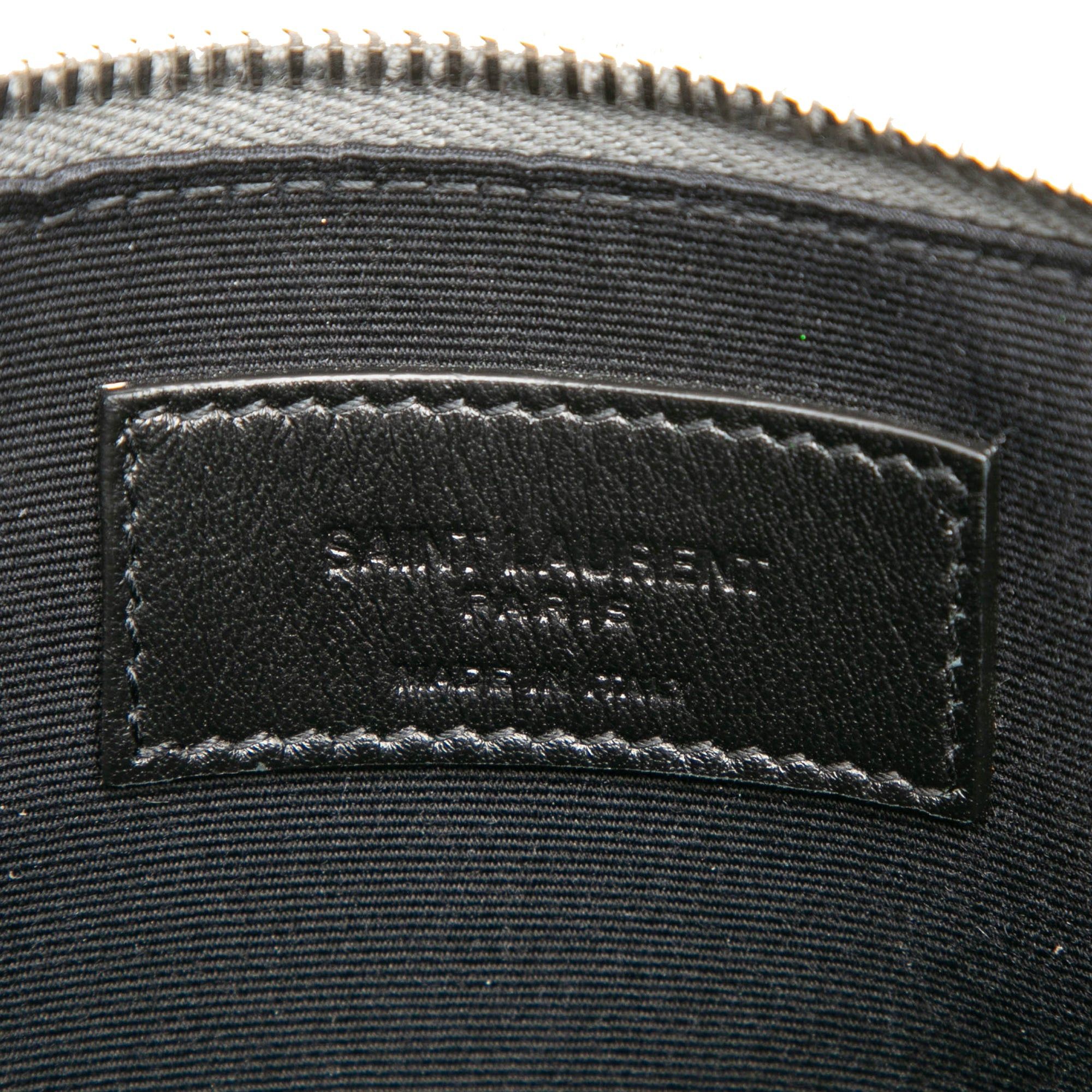 Saint Laurent Paris Leather Zip Clutch Size ONE SIZE - 5 Thumbnail