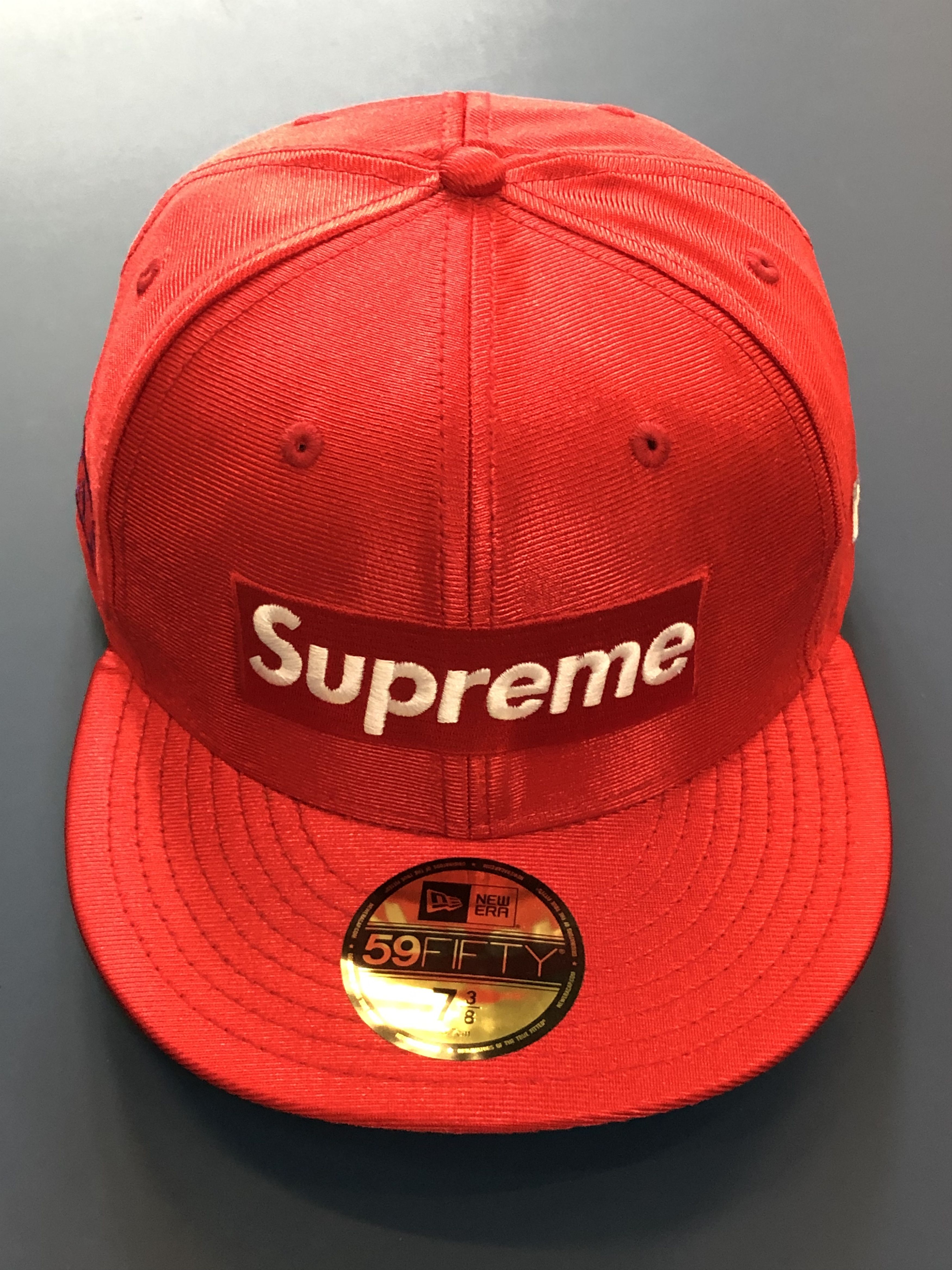 Supreme Supreme X New Era Dazzle Box Logo RED Cap | Grailed