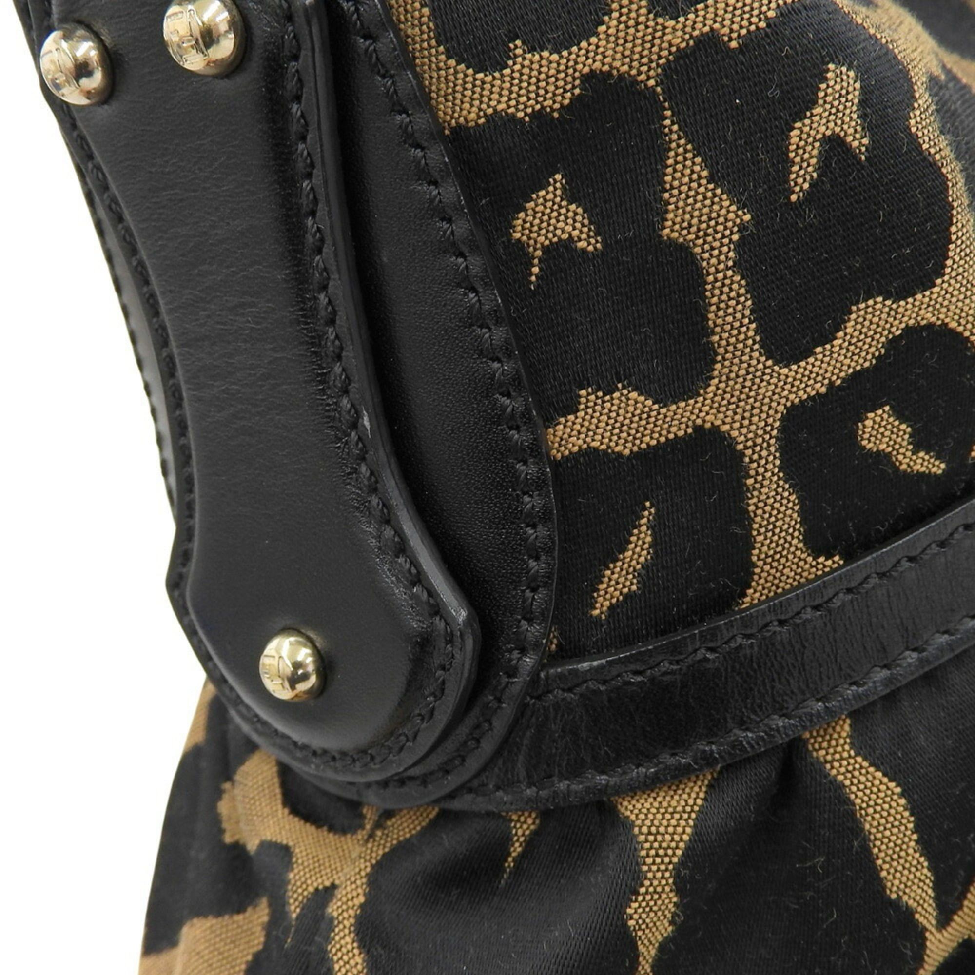 Fendi Fendi 8BR448-GT6 119-2354 Bag Canvas Leather Brown Black Leopard Print Size ONE SIZE - 8 Thumbnail