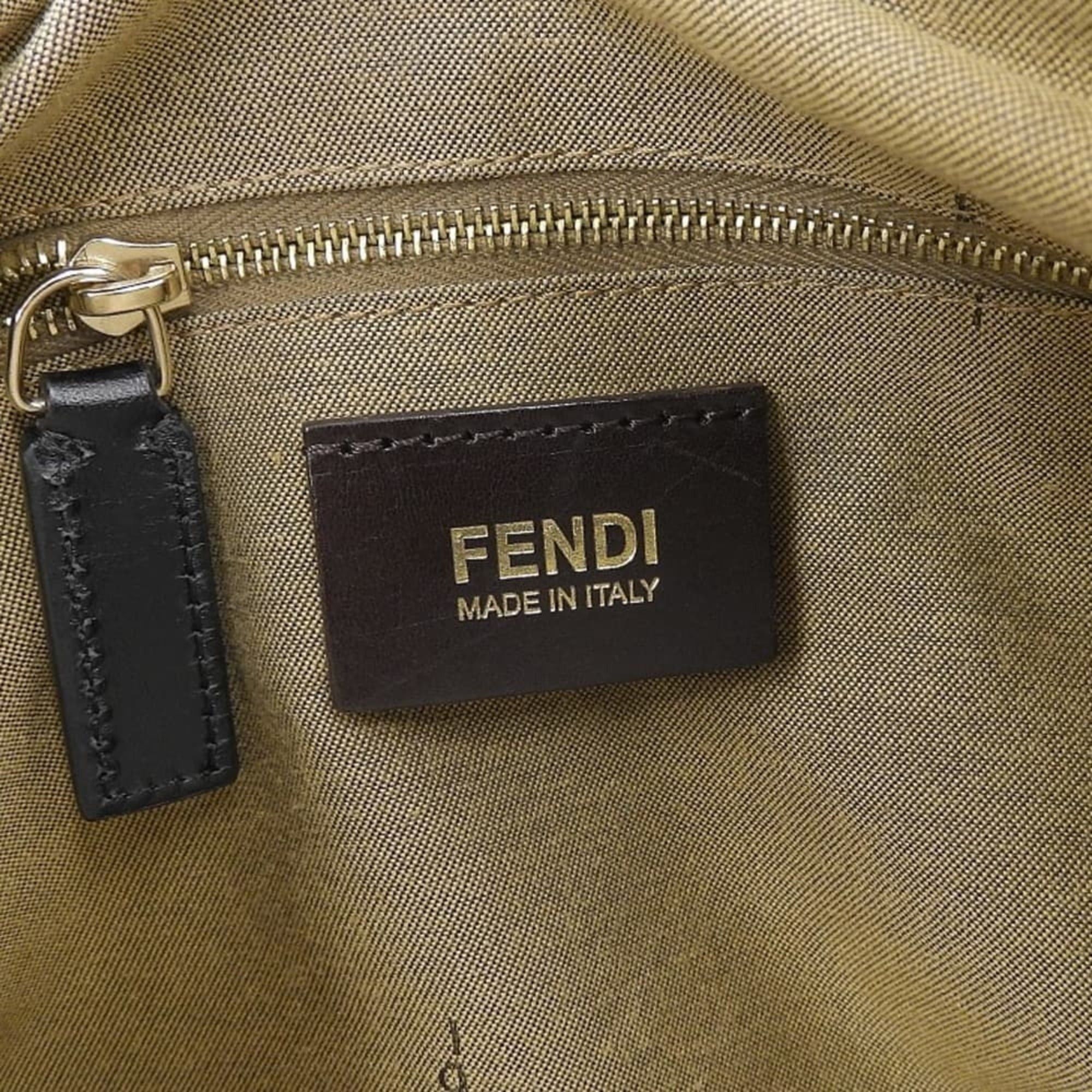 Fendi Fendi 8BR448-GT6 119-2354 Bag Canvas Leather Brown Black Leopard Print Size ONE SIZE - 10 Thumbnail