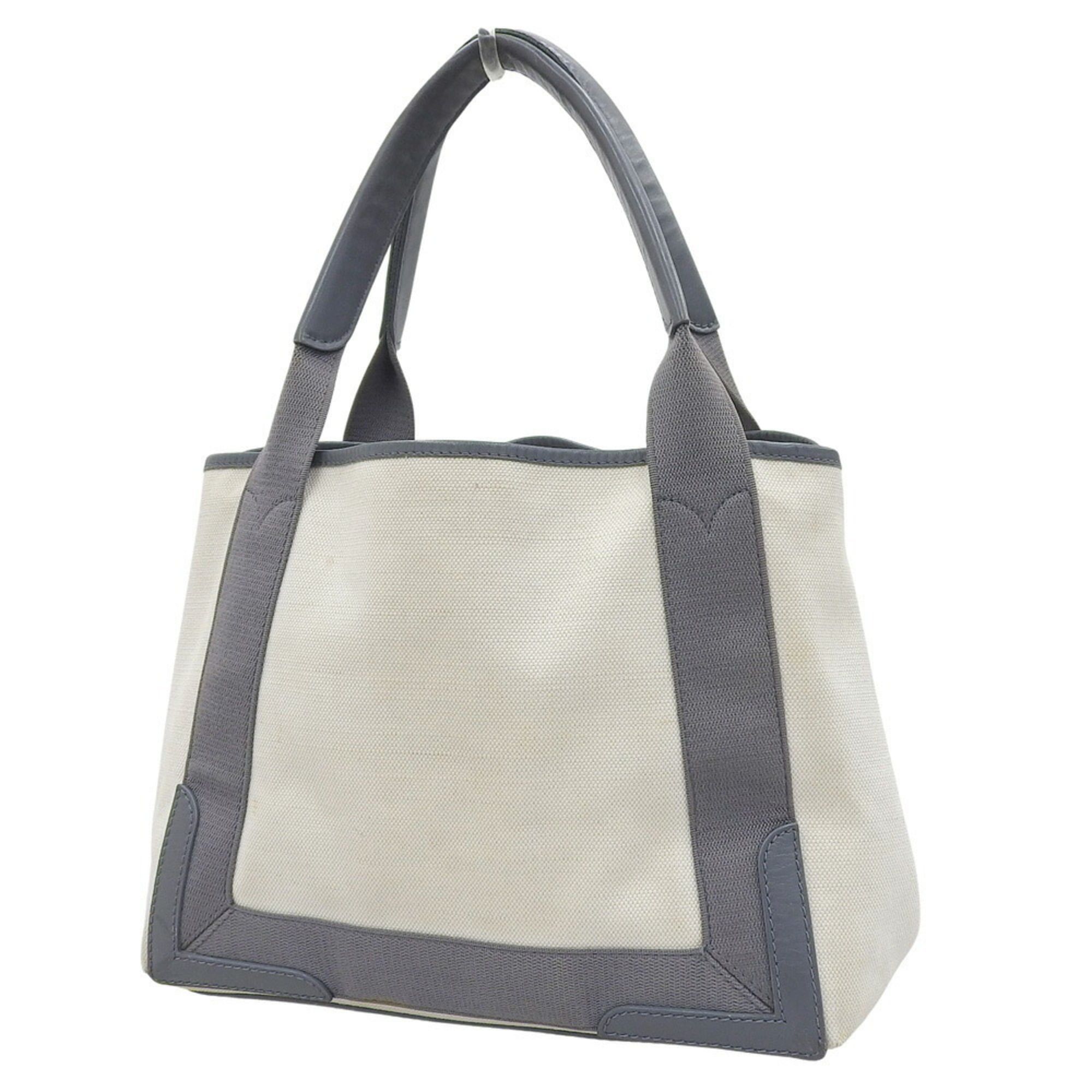 Balenciaga Balenciaga Navy Cabas S 339933 1381 V 002123 Hand Tote Bag Canvas Leather White Gray Size ONE SIZE - 2 Thumbnail