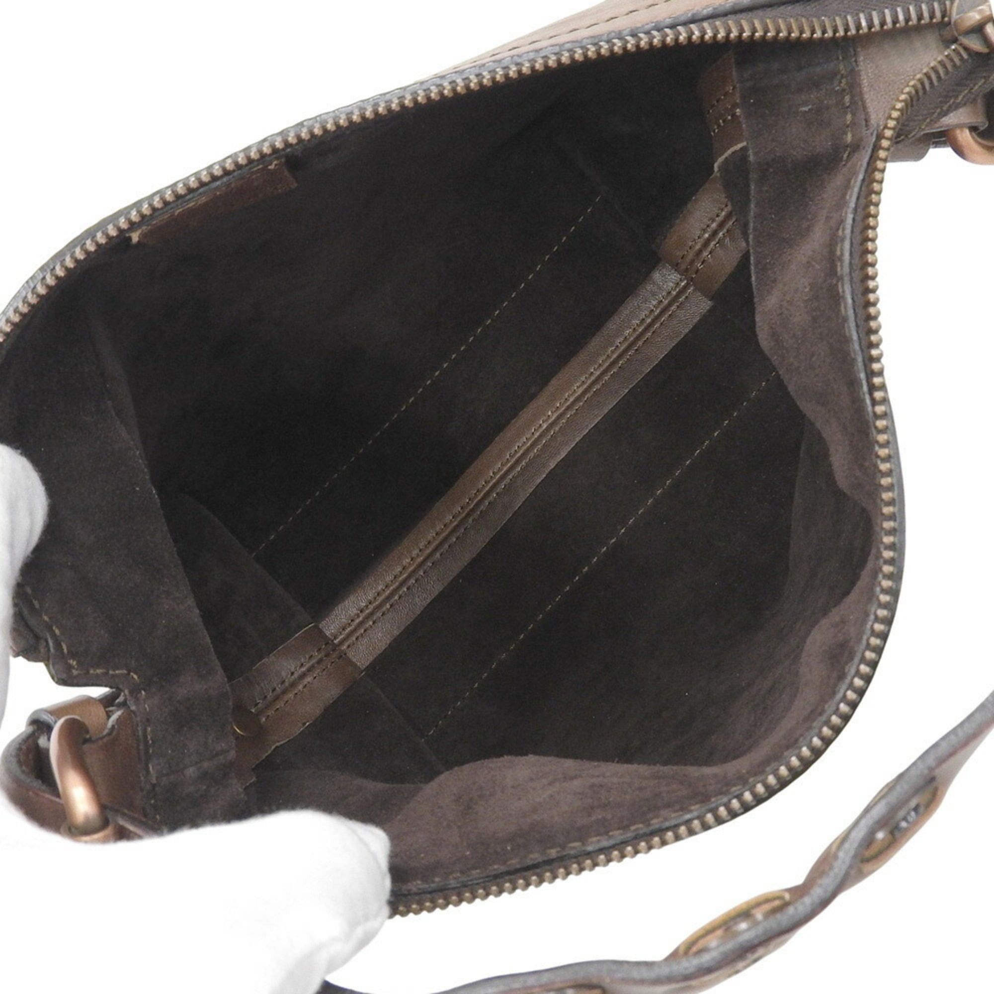 Celine Celine CE00 32 Leather Bag in Dark Brown Size ONE SIZE - 3 Thumbnail