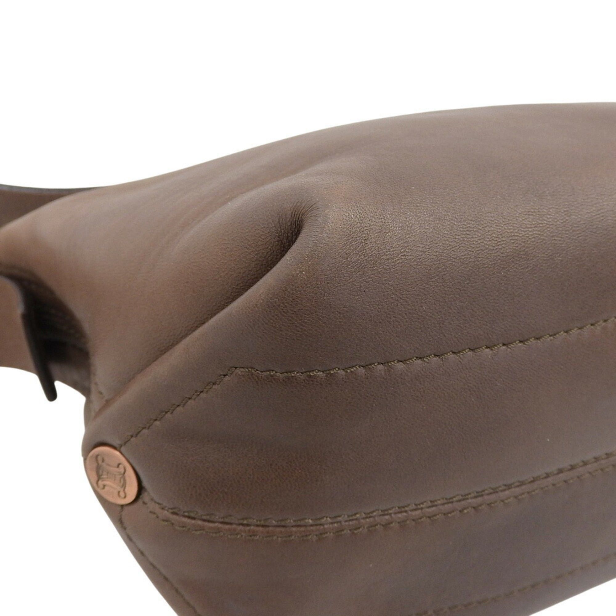 Celine Celine CE00 32 Leather Bag in Dark Brown Size ONE SIZE - 4 Thumbnail