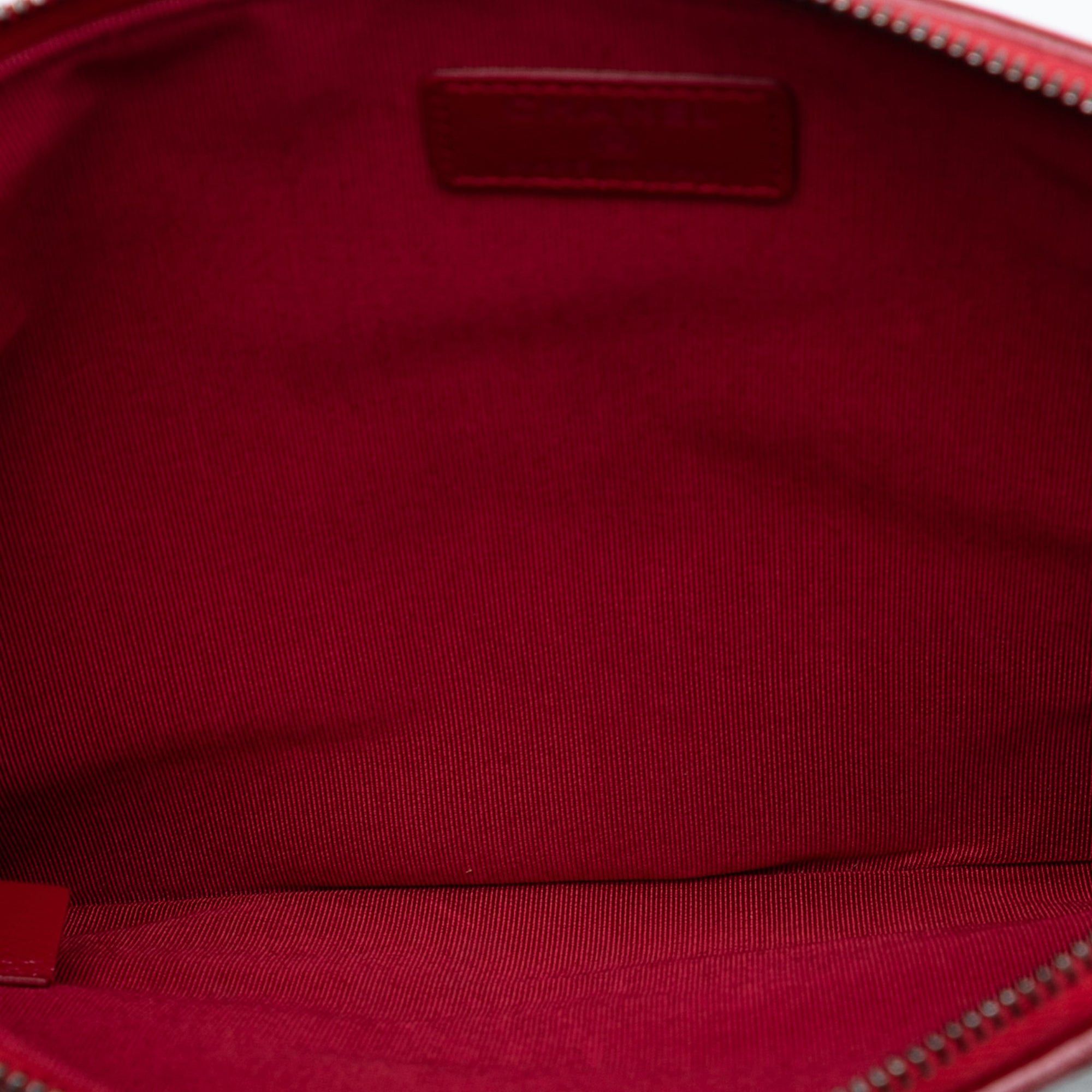 Chanel Medium Quilted Wool and Calfskin Gabrielle O Case Clutch Size ONE SIZE - 4 Thumbnail