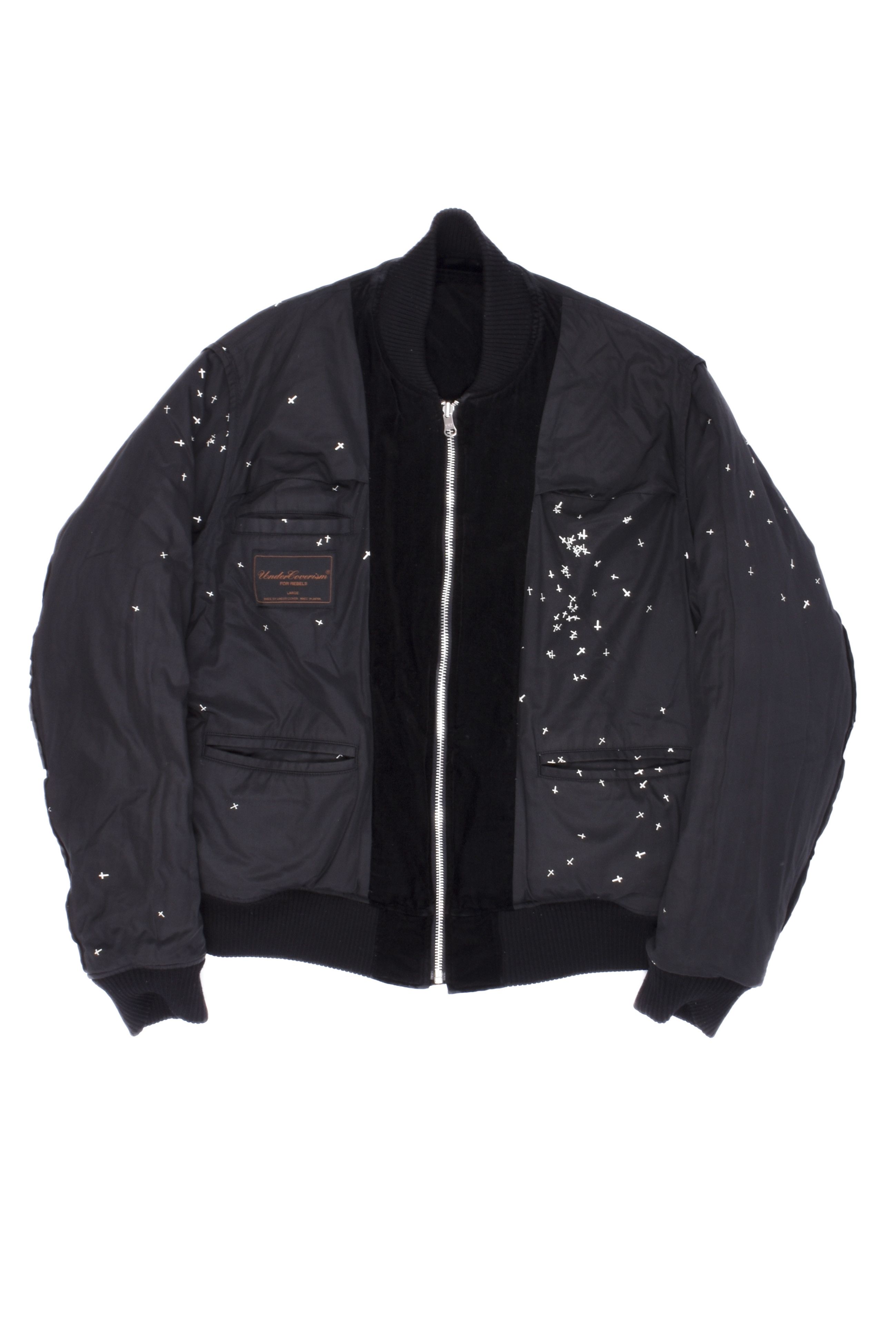 AW02 Reversible Velour Crosses Bomber
