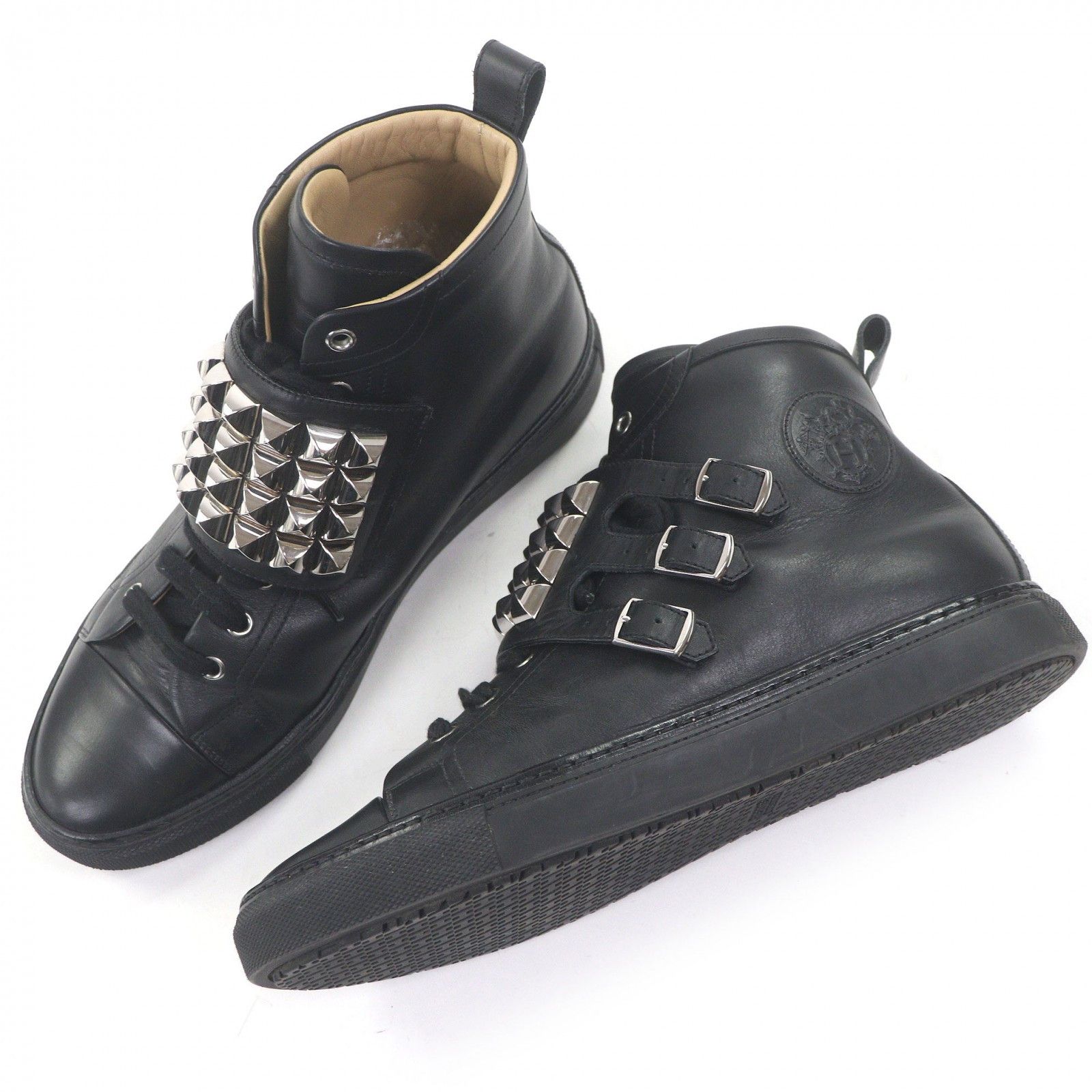 Hermes Hermes Hermès Lenox Collier de Sian41.5 Calfskin Sneakers Leather Shoes DUTY FREE for USA Size ONE SIZE - 3 Thumbnail