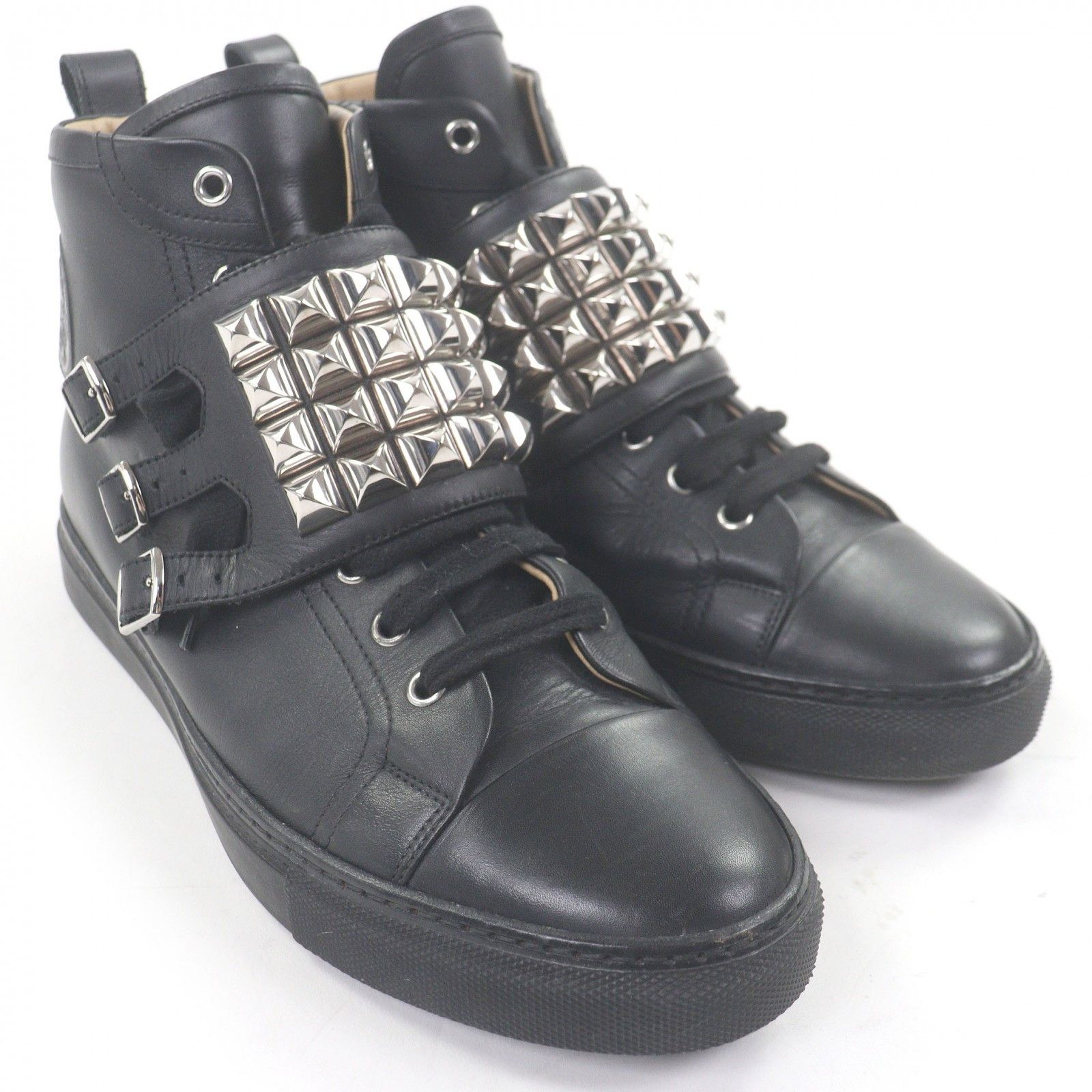 Hermes Hermès Lenox Collier de Sian41.5 Calfskin Sneakers Leather Shoes DUTY FREE for USA