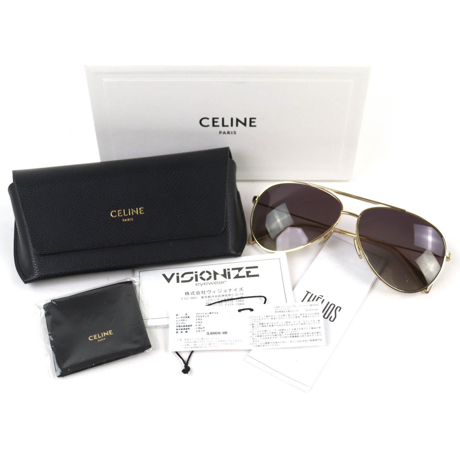 Celine Celine CELINE Two Bridges Teardrop Sunglasses Textile Sunglasses CL40062U DUTY FREE for USA Size ONE SIZE - 2 Thumbnail