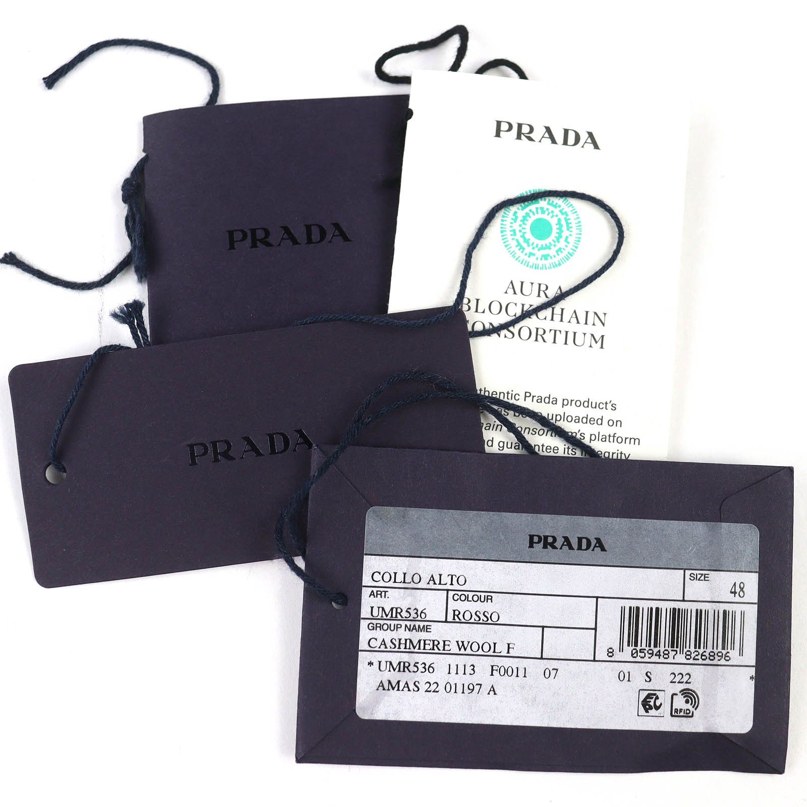 Prada Prada Prada Mock neck Virgin Wool Cashmere Cotton Knit Textile Tops UMR536 S222 1113 DUTY FREE for USA Size ONE SIZE - 10 Thumbnail