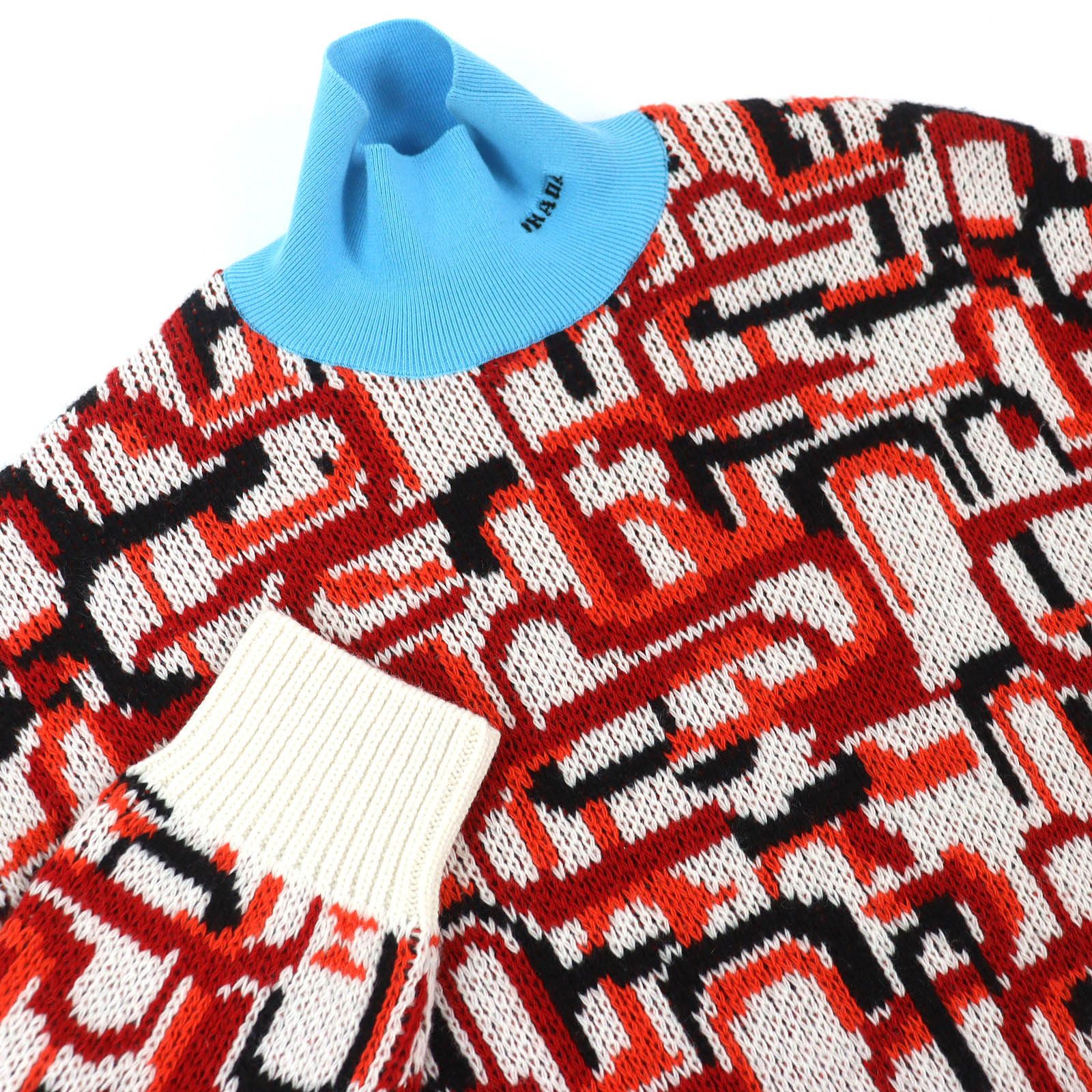 Prada Prada Prada Mock neck Virgin Wool Cashmere Cotton Knit Textile Tops UMR536 S222 1113 DUTY FREE for USA Size ONE SIZE - 3 Thumbnail