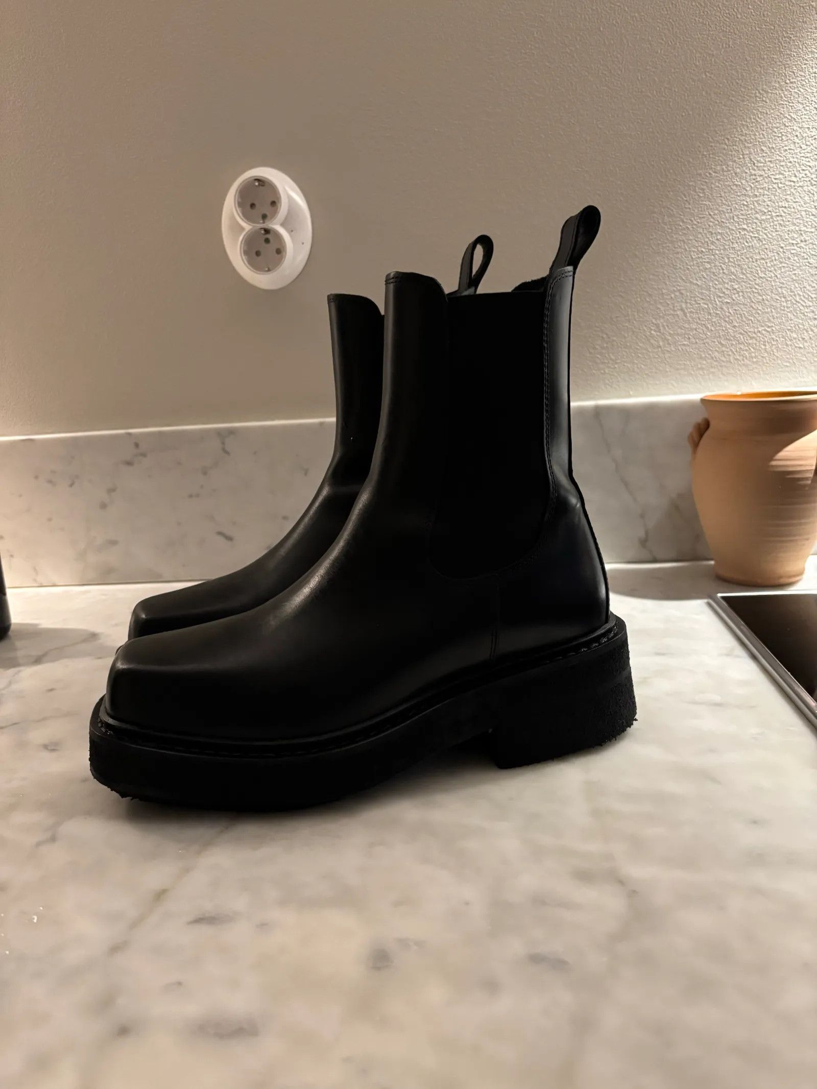 Eytys Eytys Ortega Leather Black Boots Size US 9 / IT 39 - 3 Thumbnail