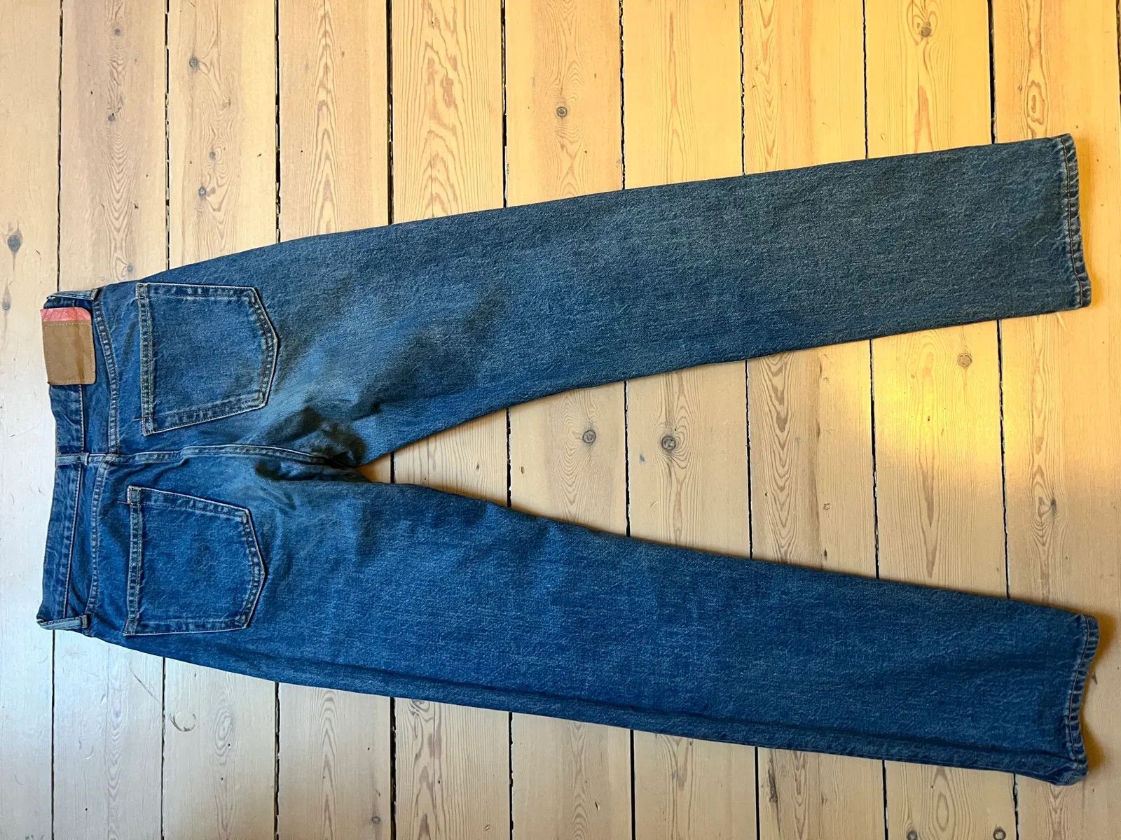 Acne Studios Acne Studios 1997 datk blue trash, Blå konst Jeans Size 27" / US 4 / IT 40 - 4 Thumbnail