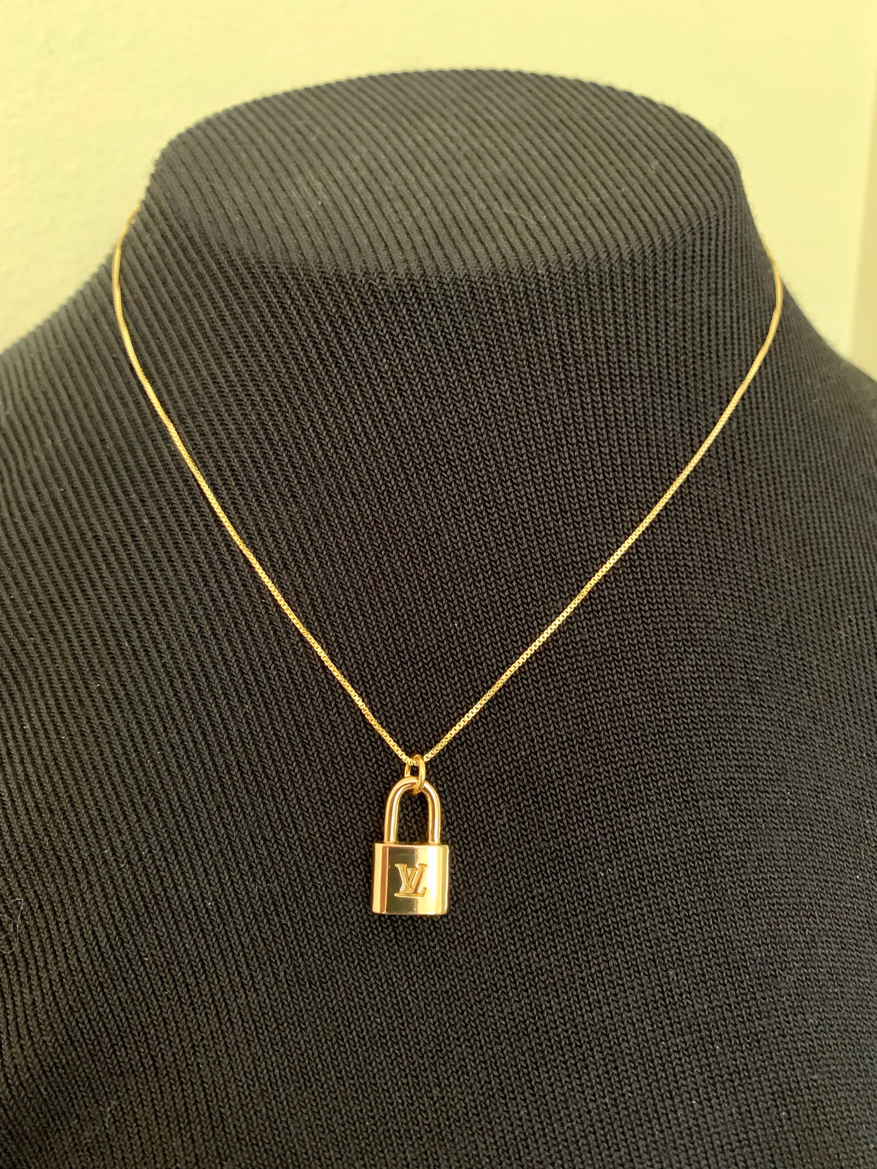 Louis Vuitton mini lock necklace