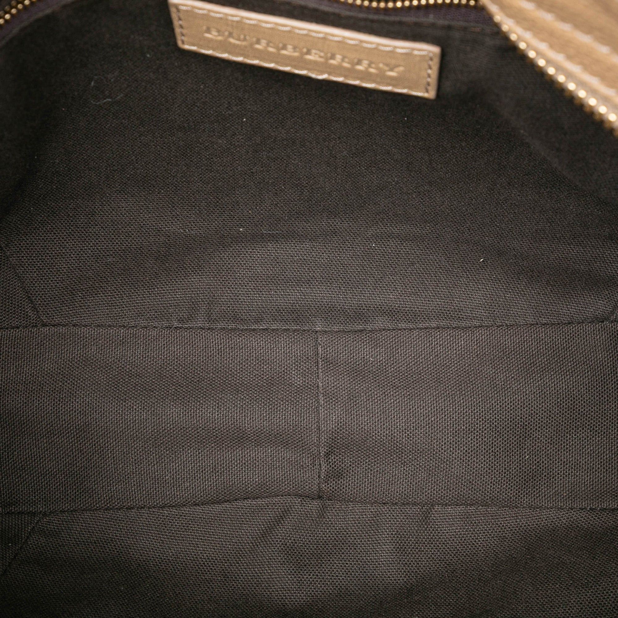 Burberry Smoke Check Coated Canvas Bartow Hobo Size ONE SIZE - 4 Thumbnail