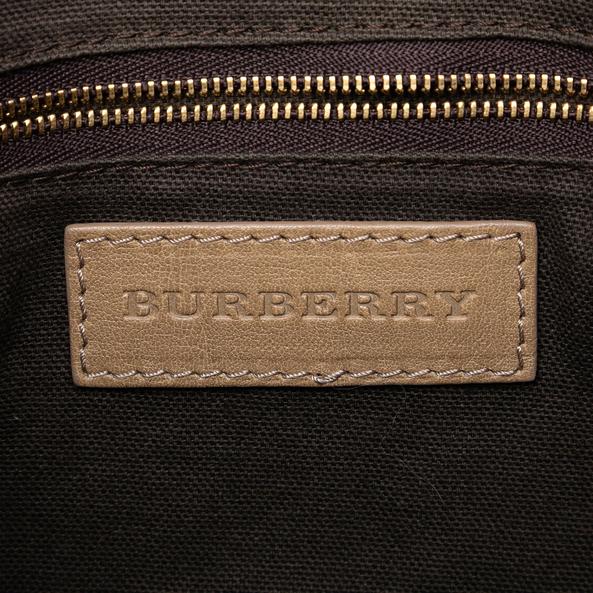 Burberry Smoke Check Coated Canvas Bartow Hobo Size ONE SIZE - 5 Thumbnail