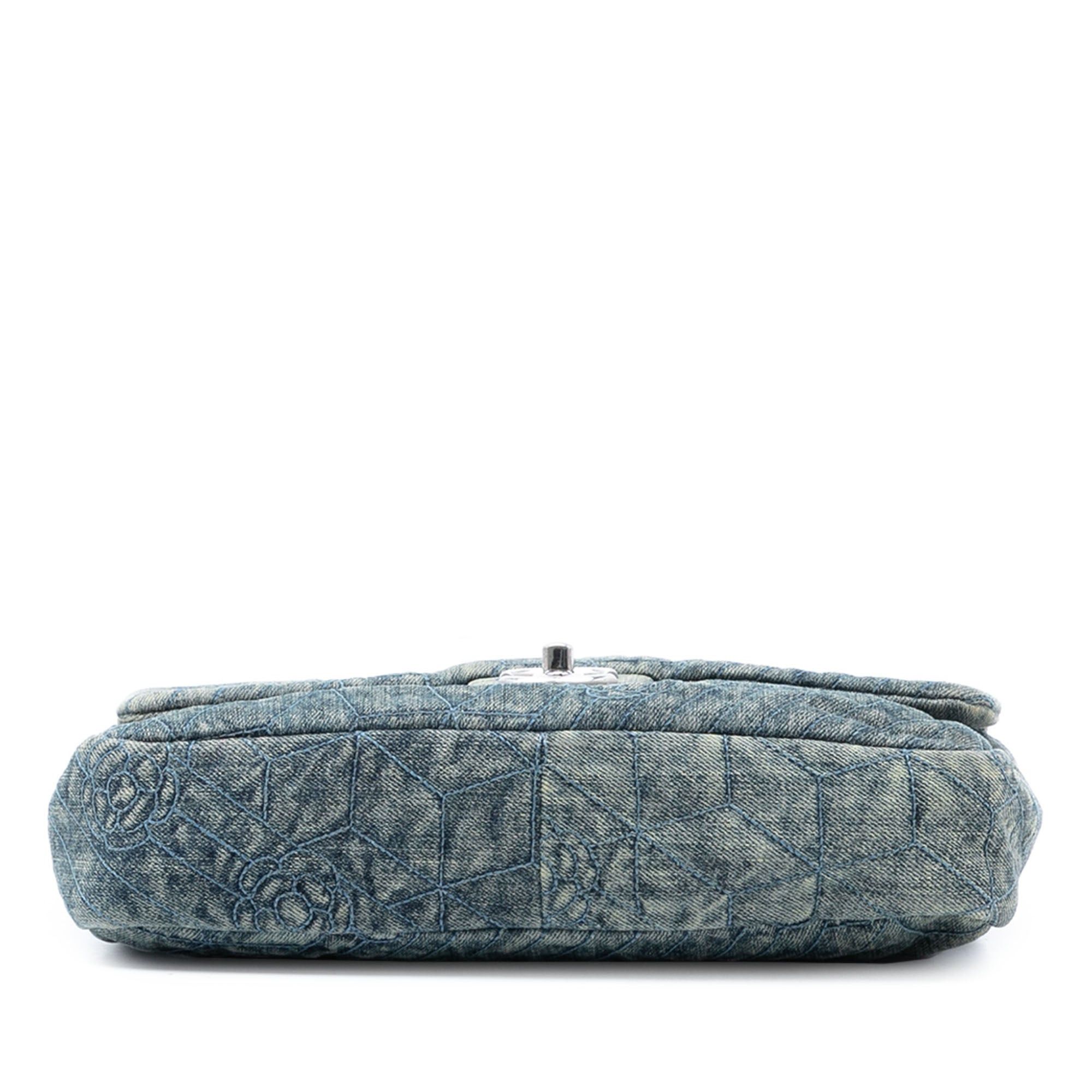 Chanel Medium Embroidered Denim Camellia Flap Size ONE SIZE - 3 Thumbnail