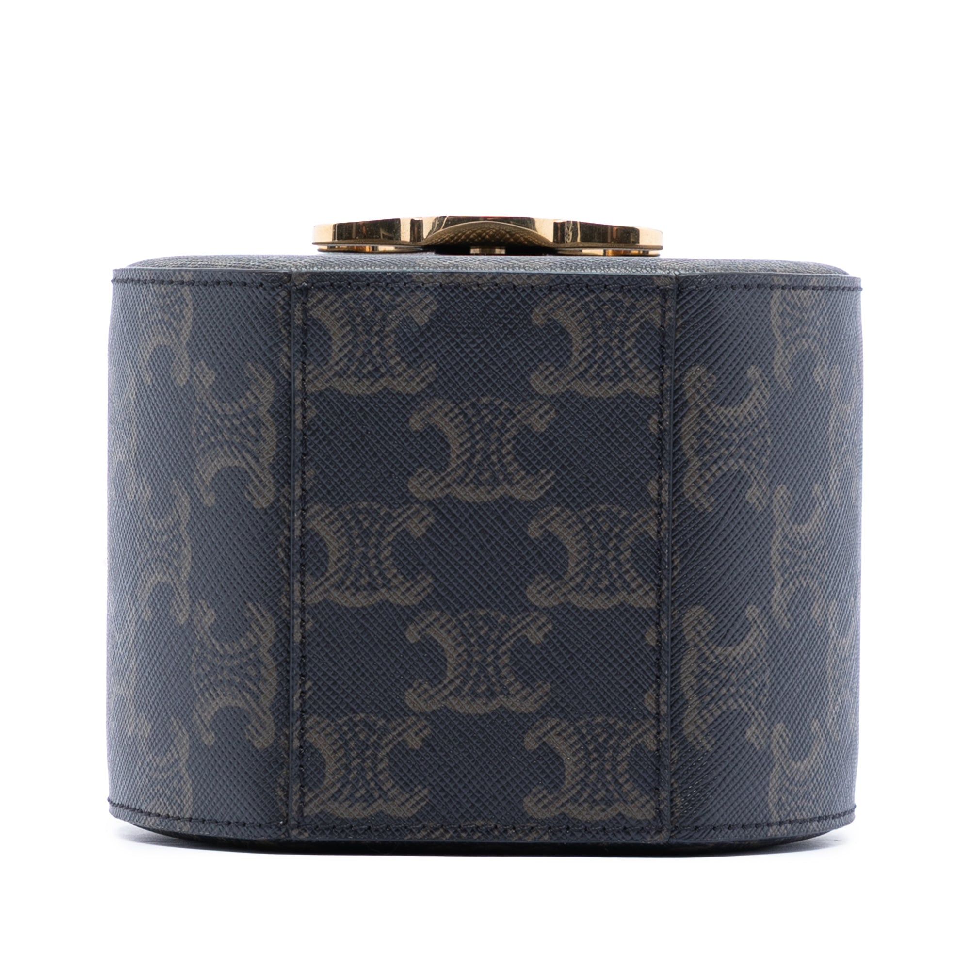 Celine Triomphe Coated Canvas Round Box Handbag Size ONE SIZE - 3 Thumbnail