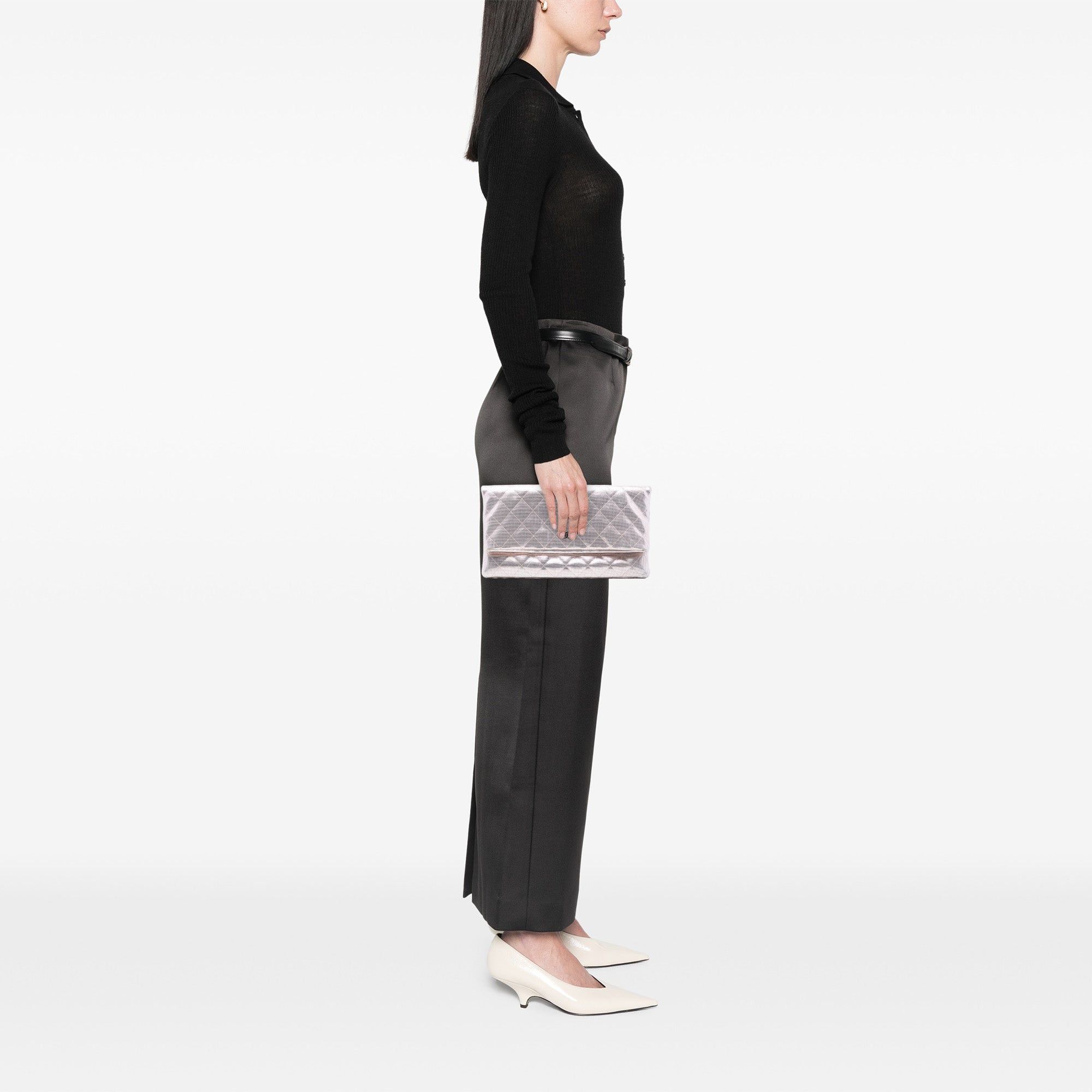 Chanel Quilted Calfskin Pixel Effect Beauty Foldover Clutch Size ONE SIZE - 7 Thumbnail