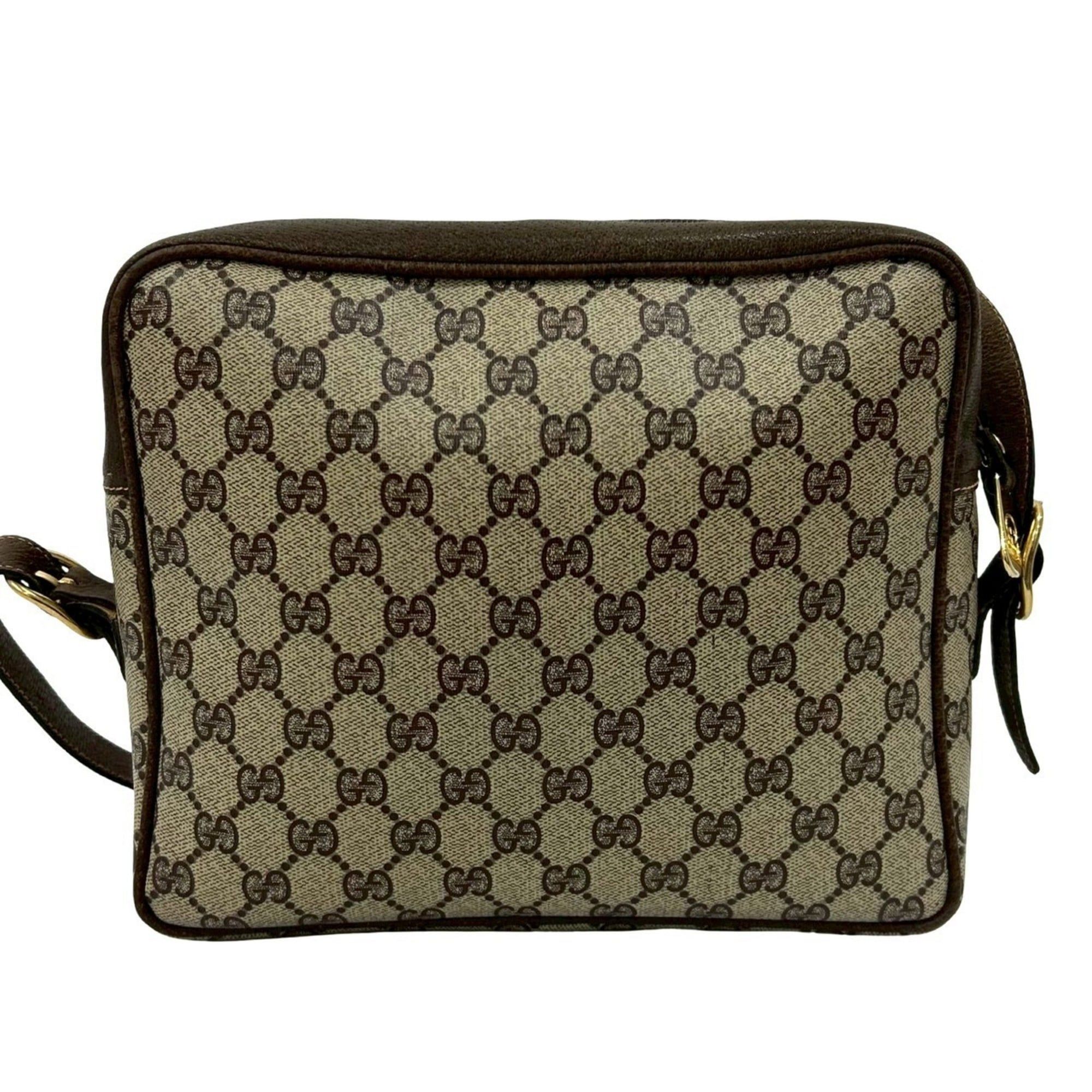 Gucci GUCCI Old Gucci GG Leather Shoulder Bag Pochette Sacoche Black 20048 Size ONE SIZE - 3 Thumbnail
