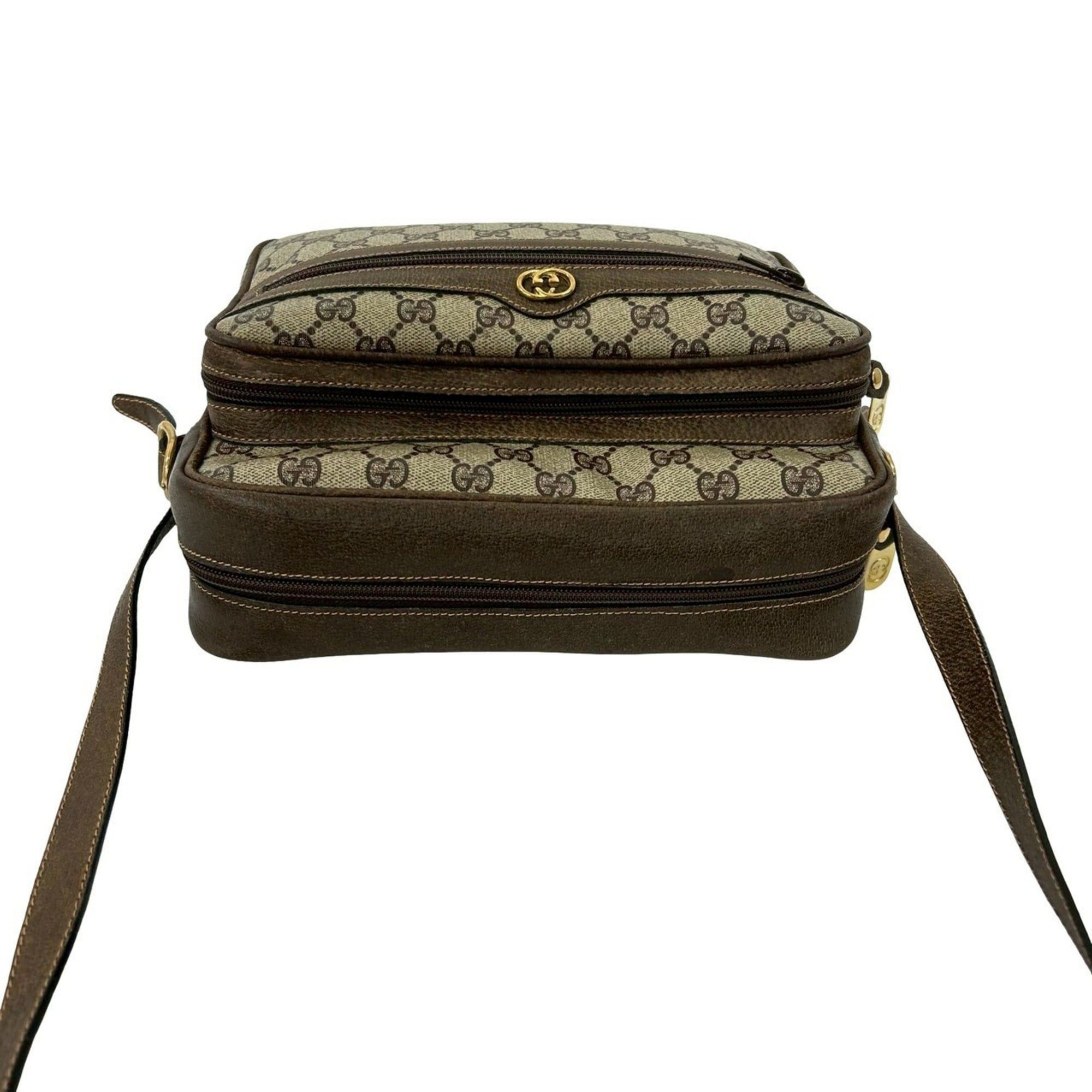 Gucci GUCCI Old Gucci GG Leather Shoulder Bag Pochette Sacoche Black 20048 Size ONE SIZE - 4 Thumbnail