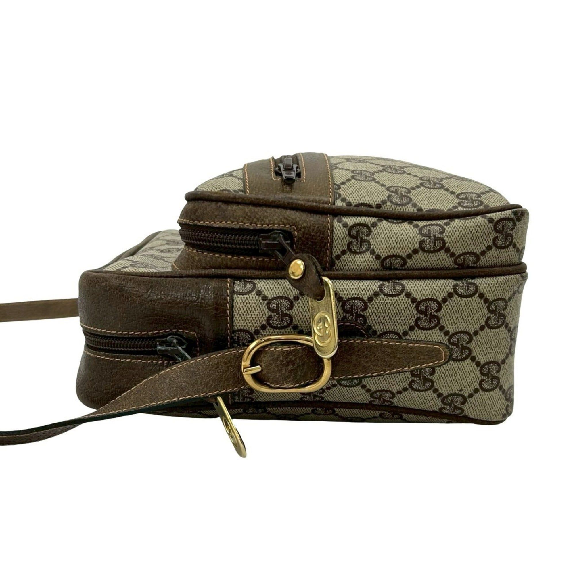 Gucci GUCCI Old Gucci GG Leather Shoulder Bag Pochette Sacoche Black 20048 Size ONE SIZE - 5 Thumbnail