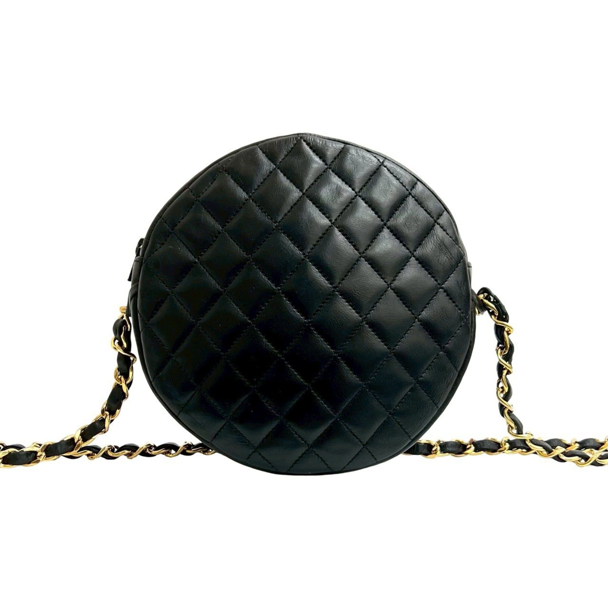 Chanel CHANEL Matelasse Coco Mark Lambskin Chain Shoulder Bag Pochette Black 20034 Size ONE SIZE - 3 Thumbnail