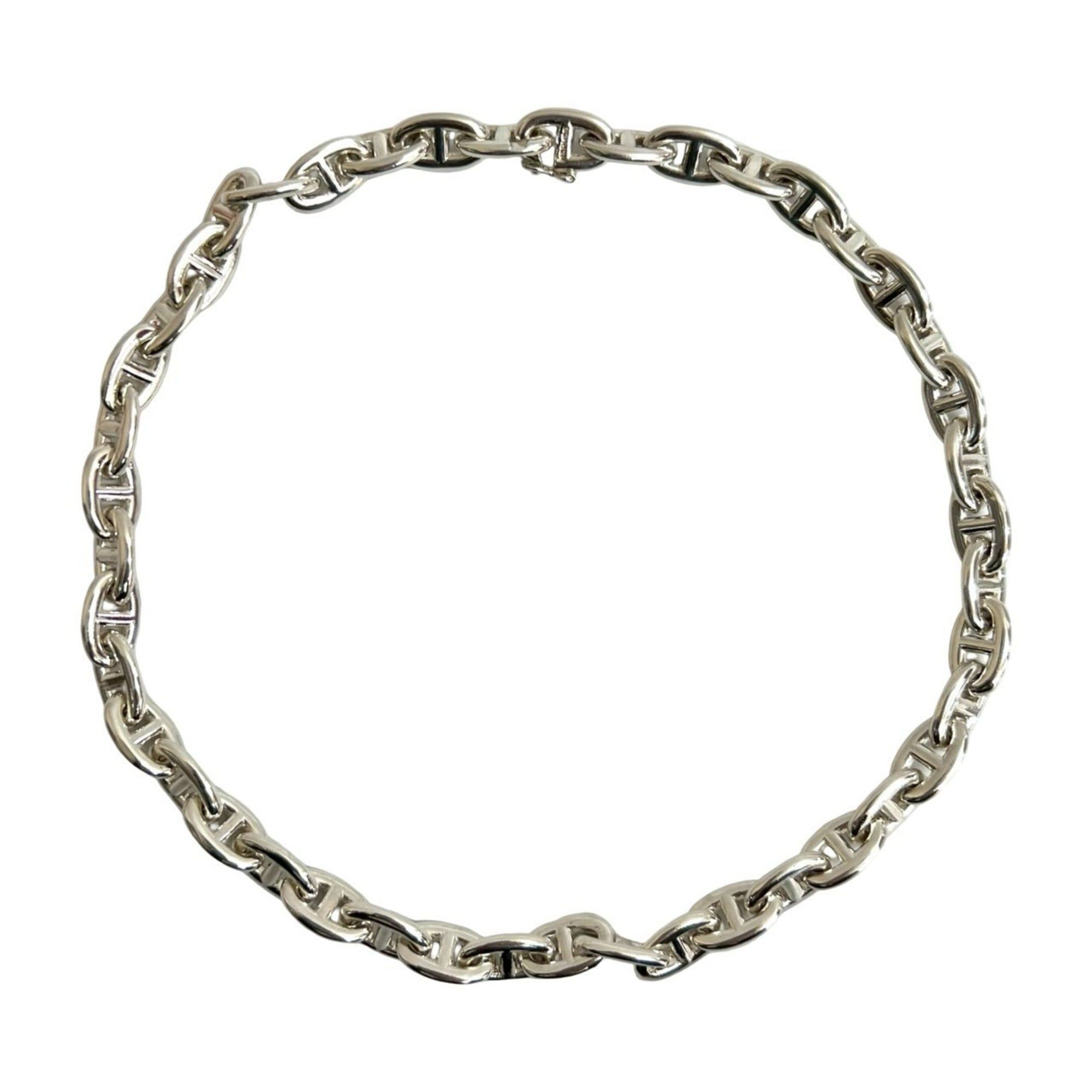 Hermes HERMES Margiela-era Chaine d'Ancre PM Necklace, 44 links, 925 silver, chain, choker, 20757 Size ONE SIZE - 5 Thumbnail