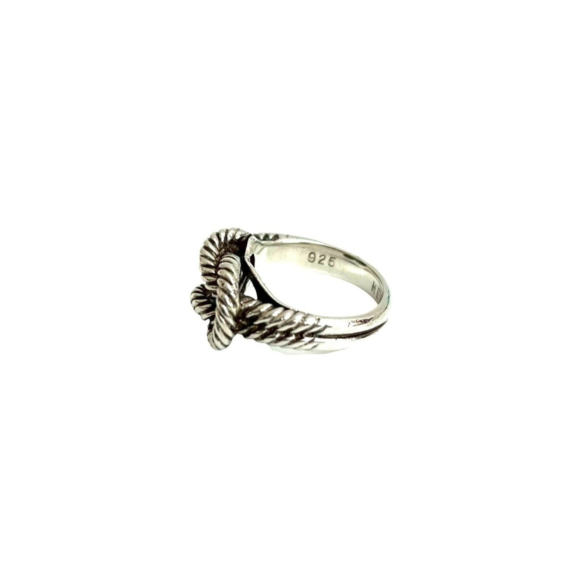 Hermes HERMES Audienne Twisted Rope Ring in Sterling Silver, Size 7, 42703 Size ONE SIZE - 4 Thumbnail