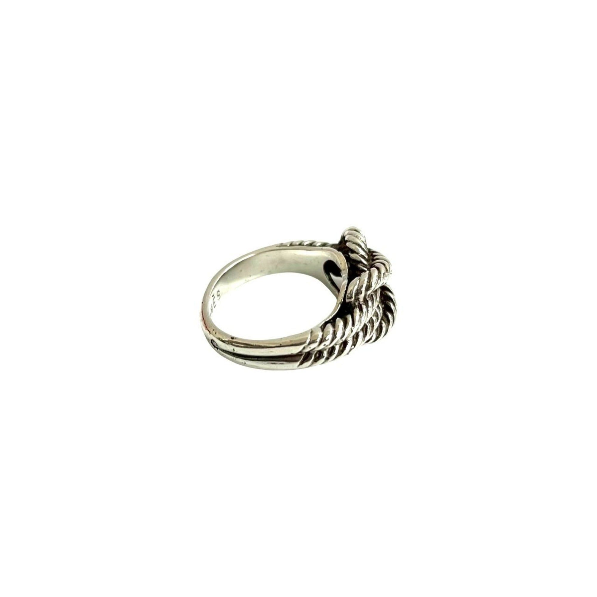 Hermes HERMES Audienne Twisted Rope Ring in Sterling Silver, Size 7, 42703 Size ONE SIZE - 5 Thumbnail