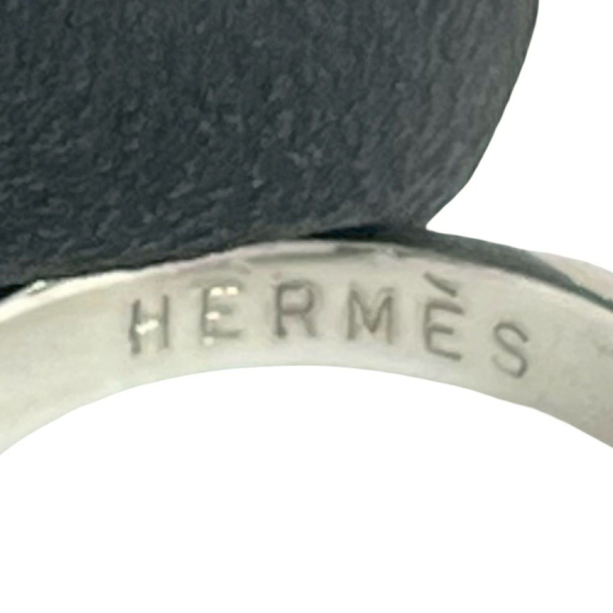 Hermes HERMES Audienne Twisted Rope Ring in Sterling Silver, Size 7, 42703 Size ONE SIZE - 2 Thumbnail