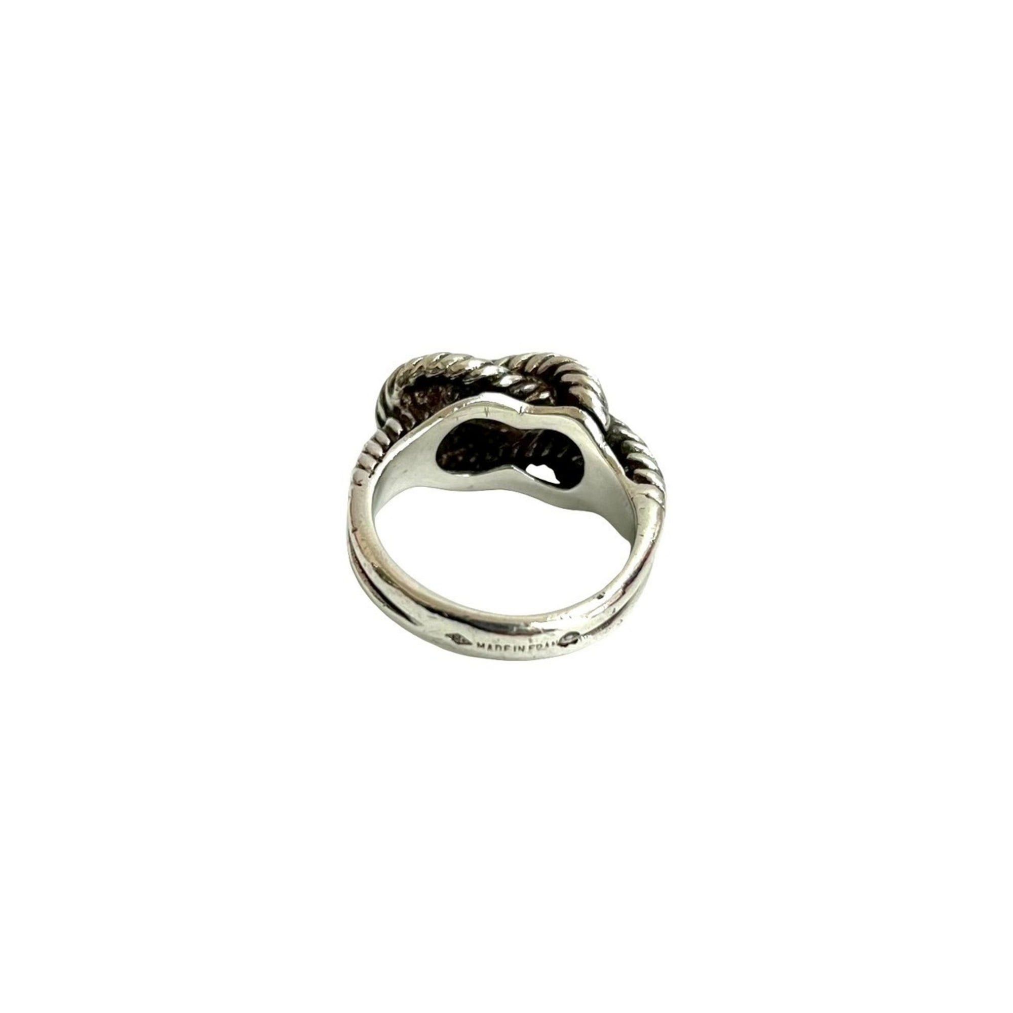 Hermes HERMES Audienne Twisted Rope Ring in Sterling Silver, Size 7, 42703 Size ONE SIZE - 7 Thumbnail