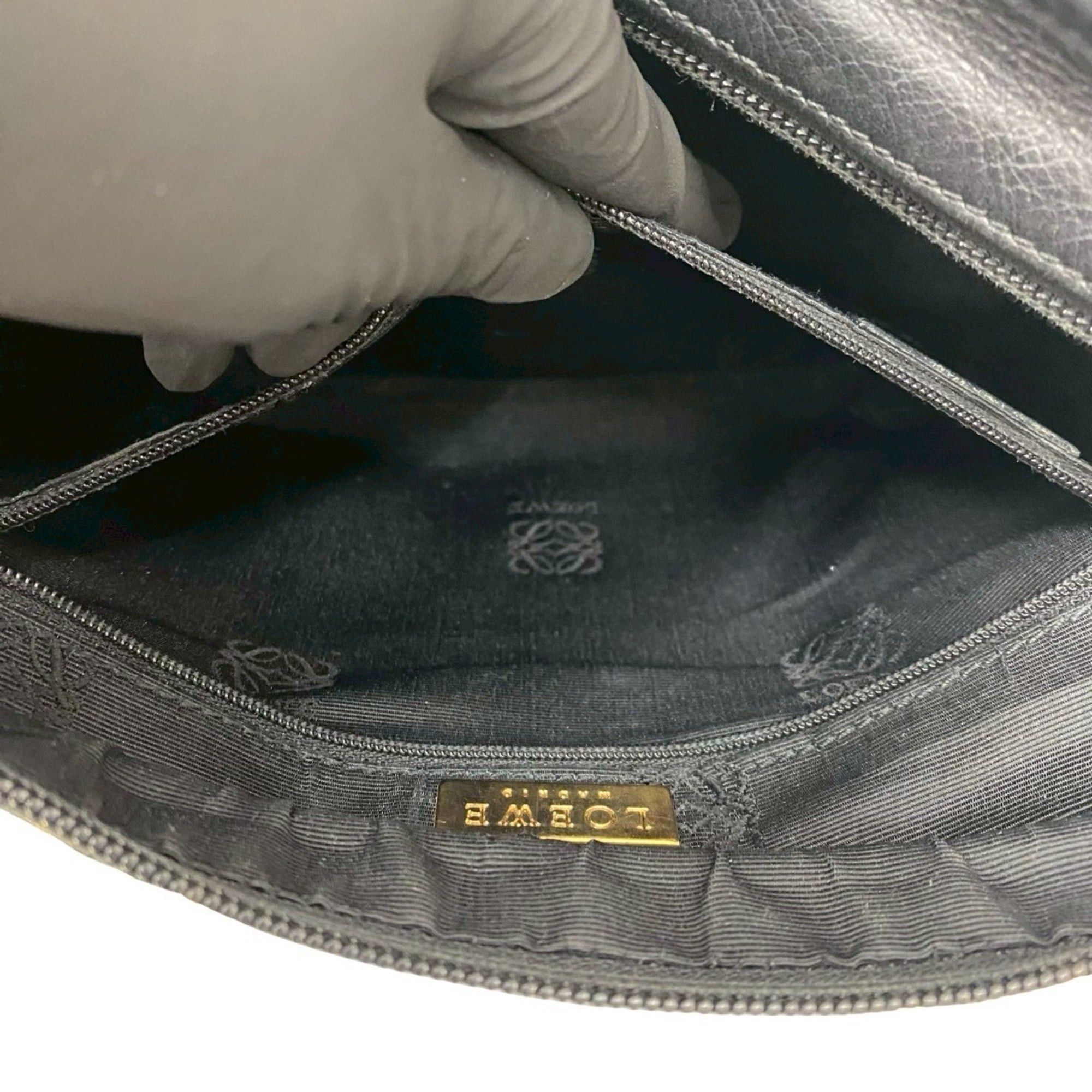 Loewe LOEWE Amazona 28 Anagram Leather Handbag, Mini Boston Bag, Tote Black, 31435 Size ONE SIZE - 10 Thumbnail