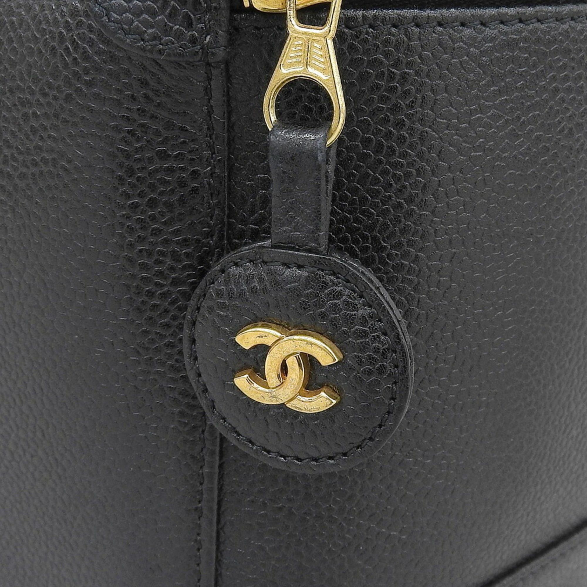 Chanel CHANEL Coco Mark Vanity Bag A01998 in Caviar Skin, Black Size ONE SIZE - 7 Thumbnail