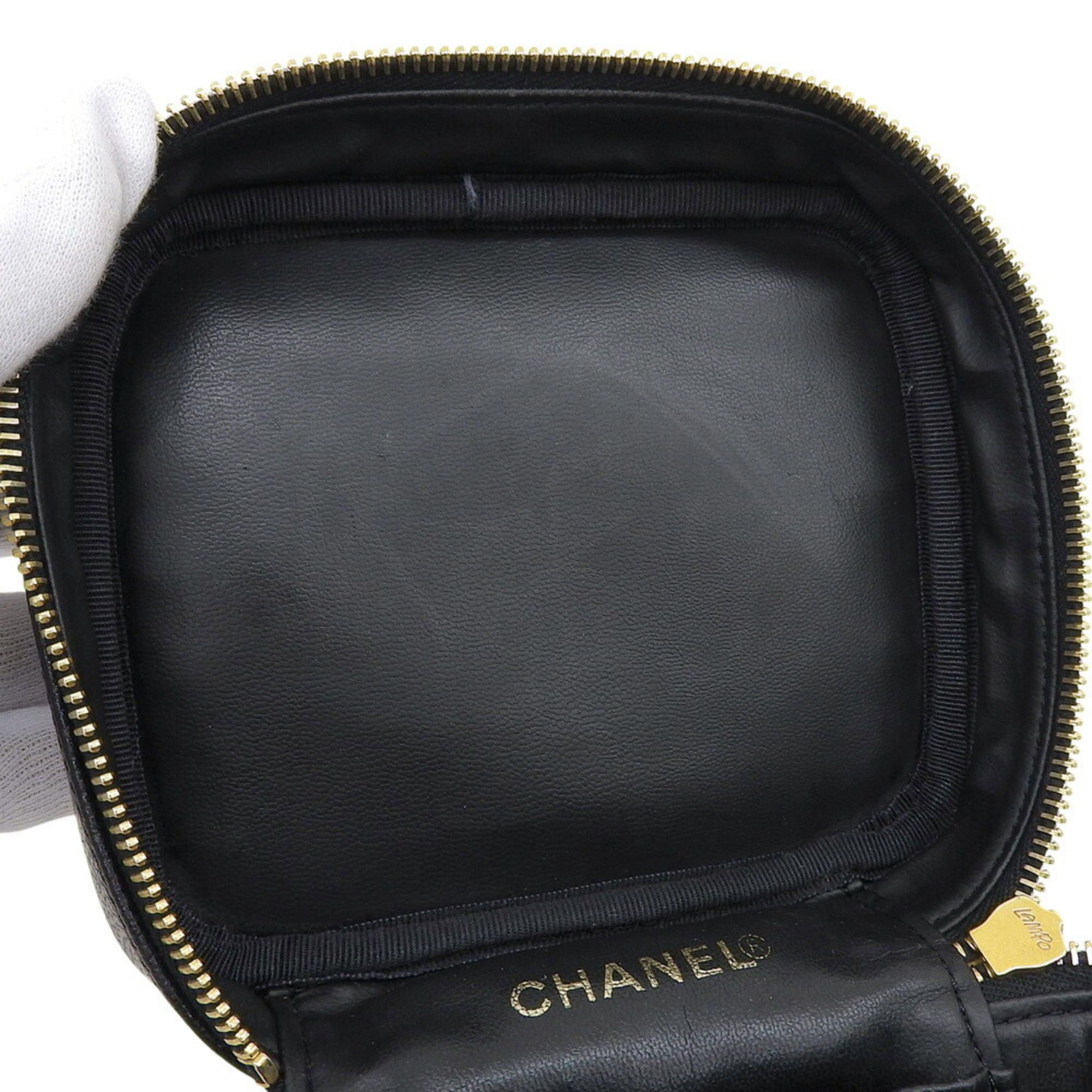 Chanel CHANEL Coco Mark Vanity Bag A01998 in Caviar Skin, Black Size ONE SIZE - 8 Thumbnail