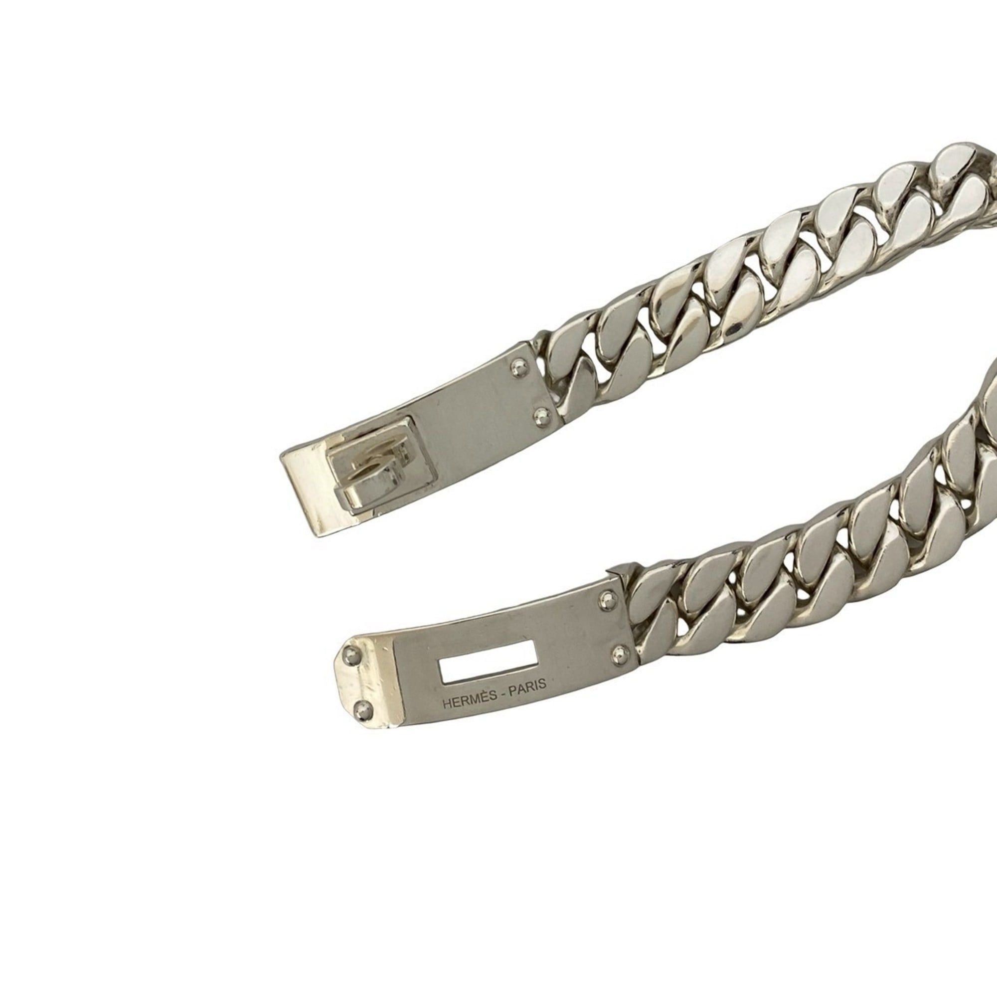Hermes HERMES Gourmet GM Silver 925 Turnlock Bracelet/Bangle for Men and Women 36914 Size ONE SIZE - 3 Thumbnail